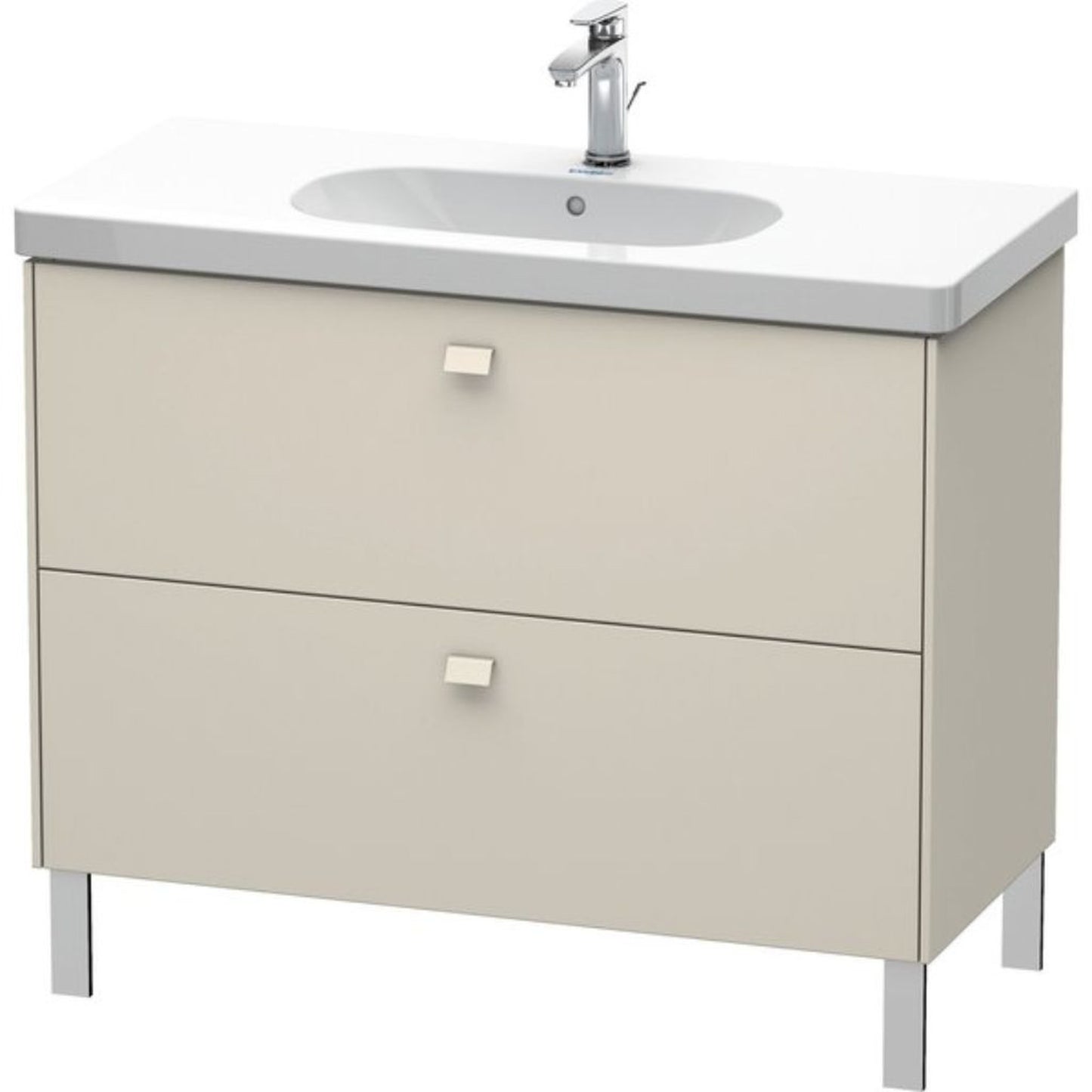 Duravit Brioso BR44270 40" x 27" x 18" Two Drawer Floor Standing Vanity Unit in Taupe