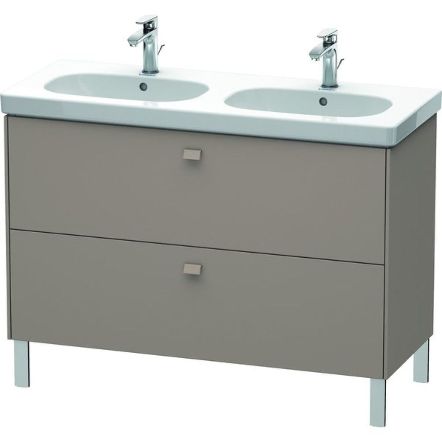Duravit Brioso BR44280 46" x 27" x 18" Two Drawer Floor Standing Vanity Unit in Basalt Matt
