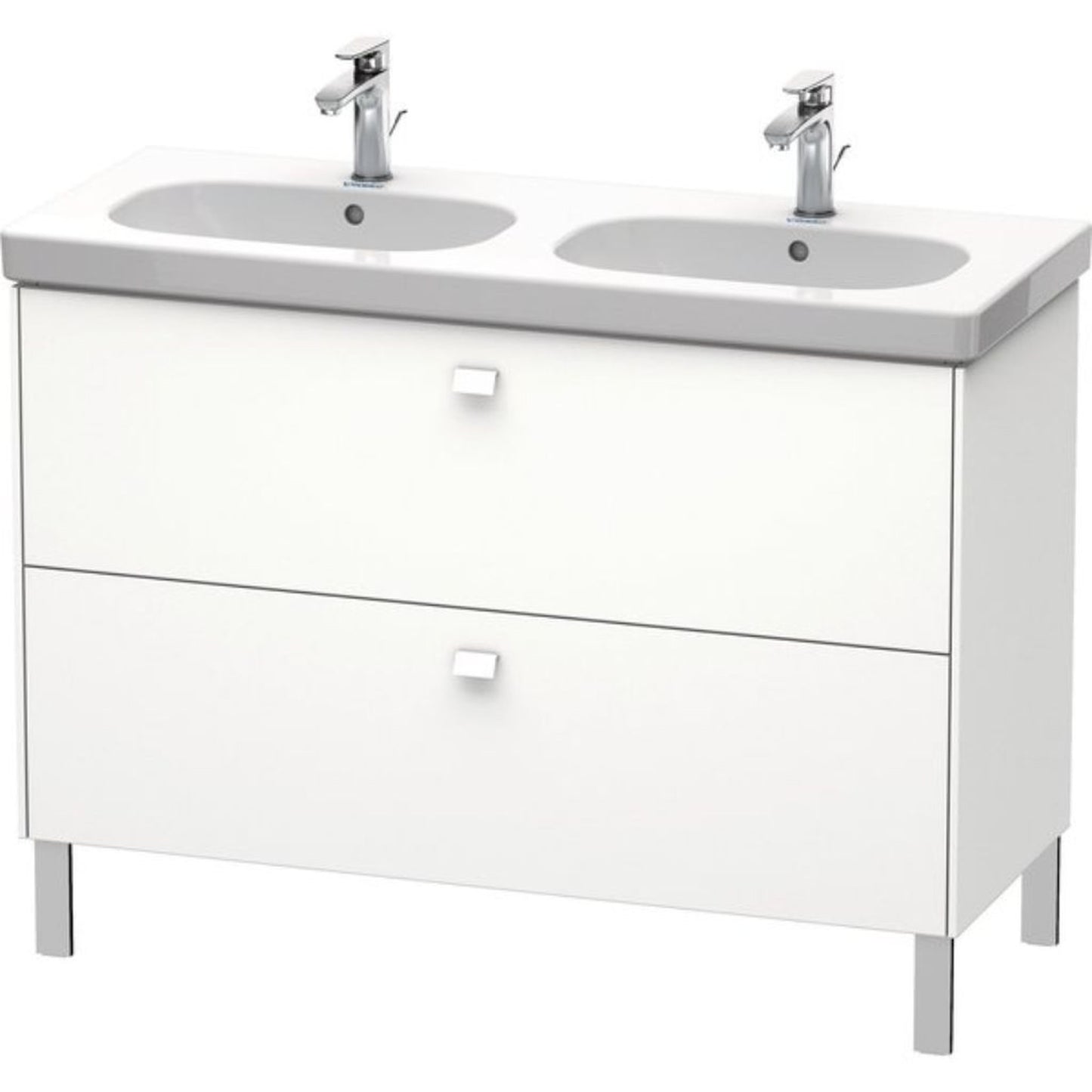 Duravit Brioso BR44280 46" x 27" x 18" Two Drawer Floor Standing Vanity Unit in White Matt