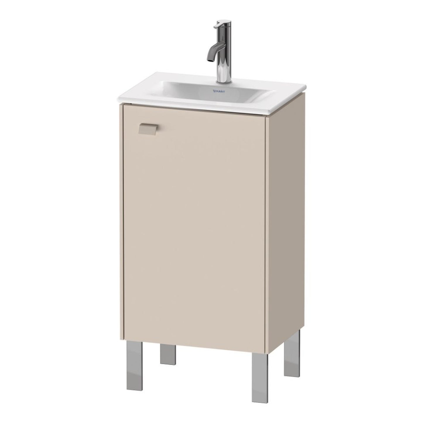 Duravit Brioso BR4508 17" x 27" x 12" Floor Standing Vanity Unit With Right Hinge One Door Cabinet in Taupe