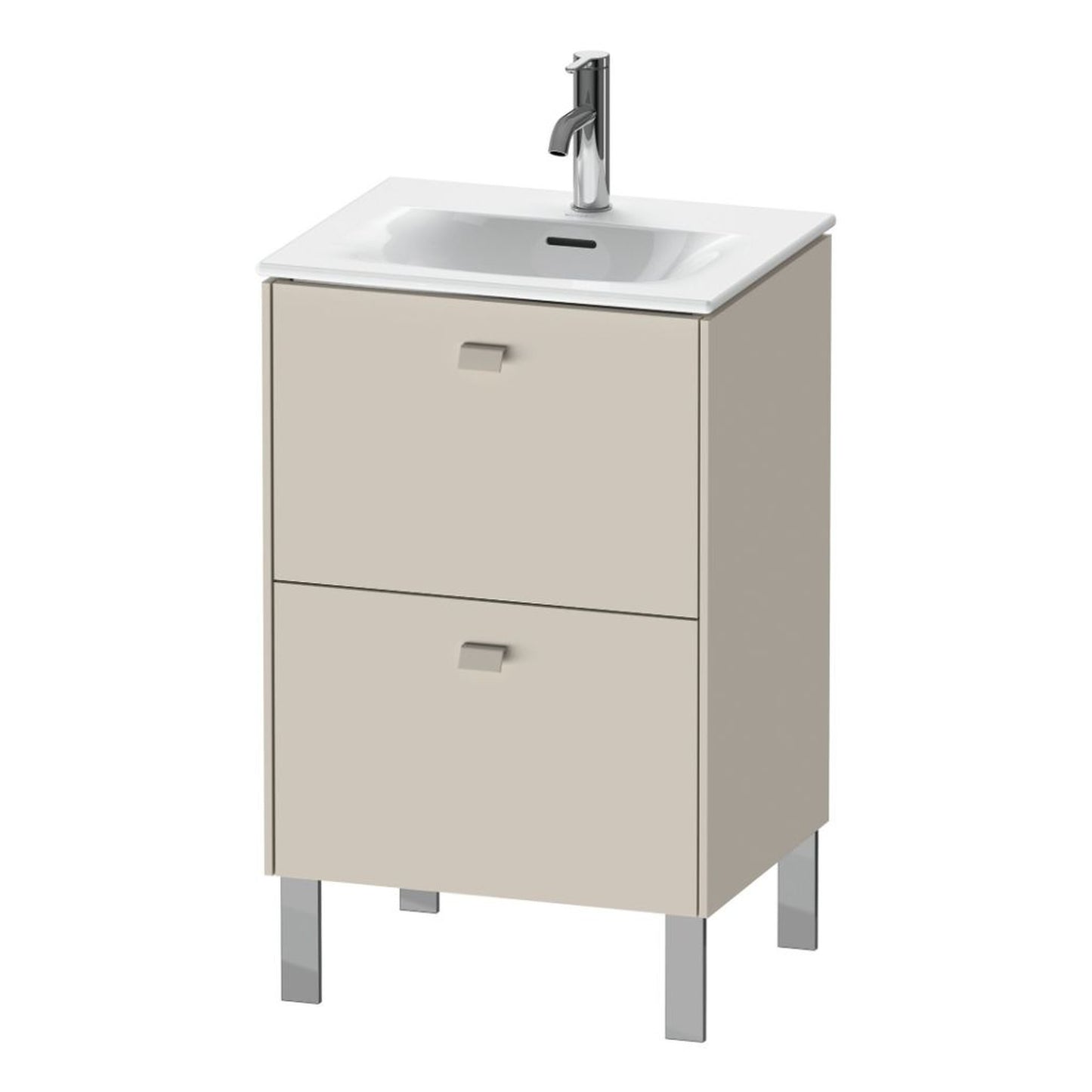 Duravit Brioso BR45090 20" x 27" x 16" Two Drawer Floor Standing Vanity Unit in Taupe