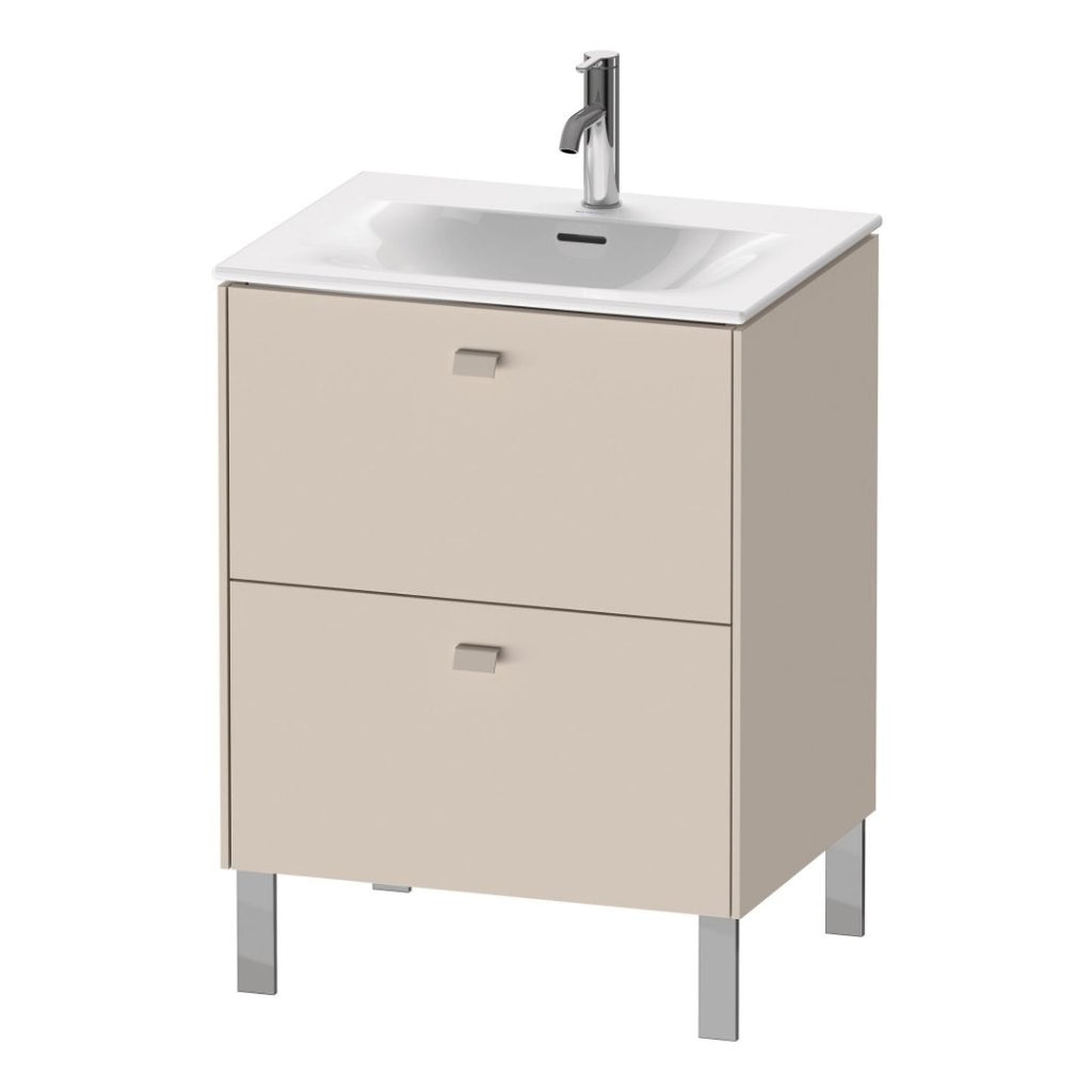 Duravit Brioso BR45100 24" x 27" x 19" Two Drawer Floor Standing Vanity Unit in Taupe