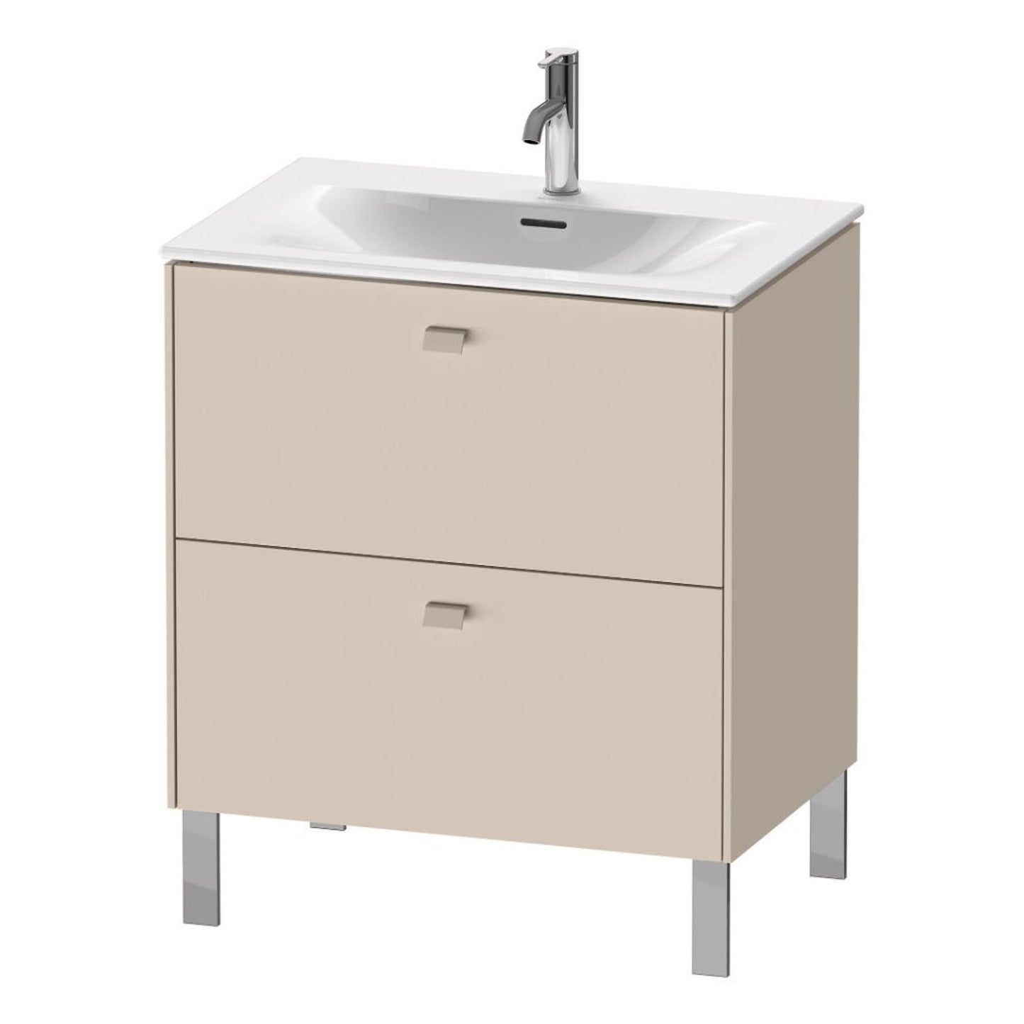 Duravit Brioso BR45110 28" x 27" x 19" Two Drawer Floor Standing Vanity Unit in Taupe