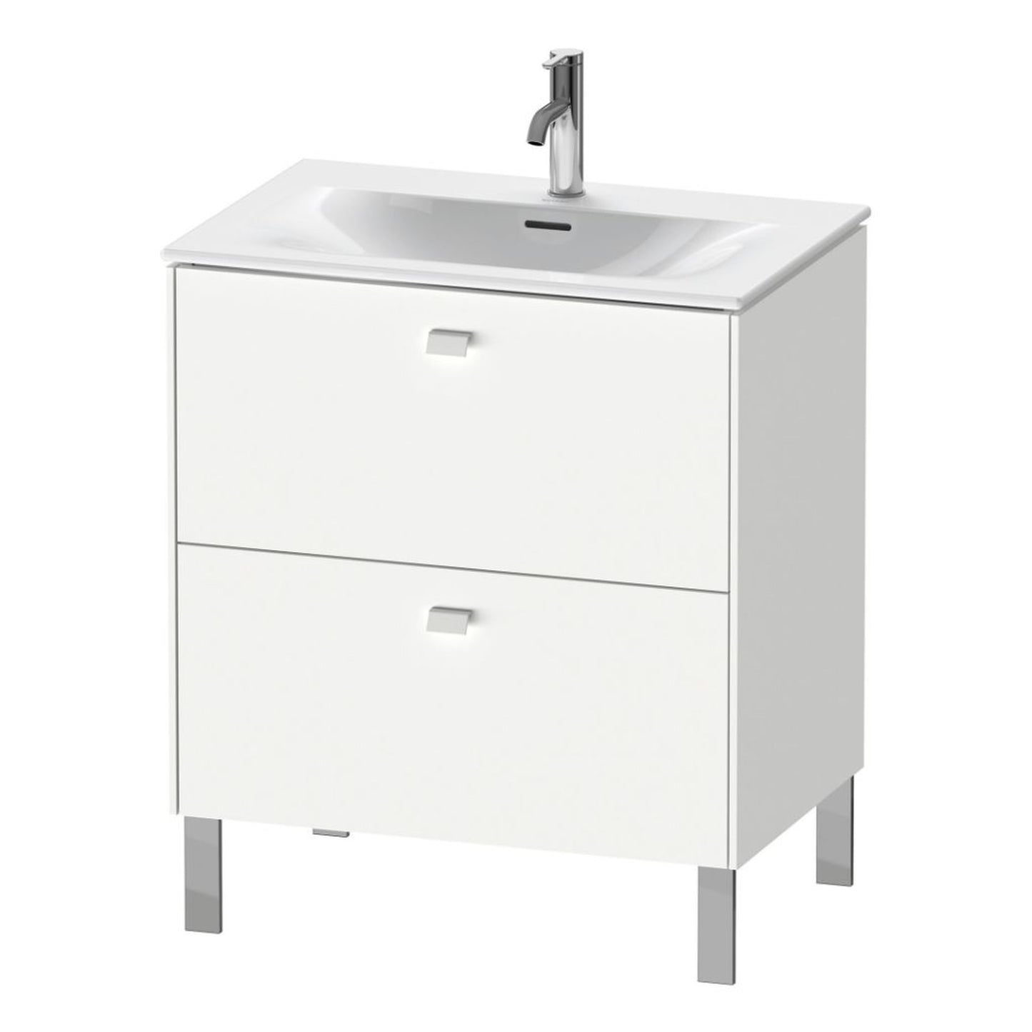 Duravit Brioso BR45110 28" x 27" x 19" Two Drawer Floor Standing Vanity Unit in White Matt