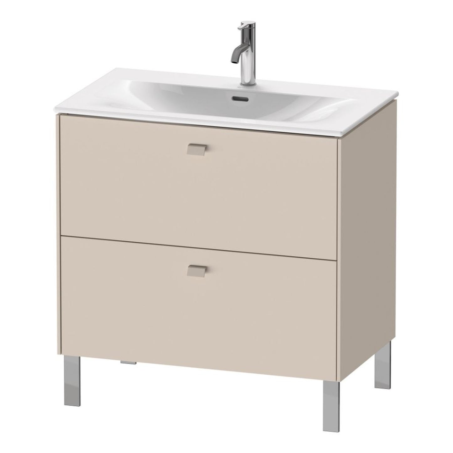Duravit Brioso BR45120 32" x 27" x 19" Two Drawer Floor Standing Vanity Unit in Taupe