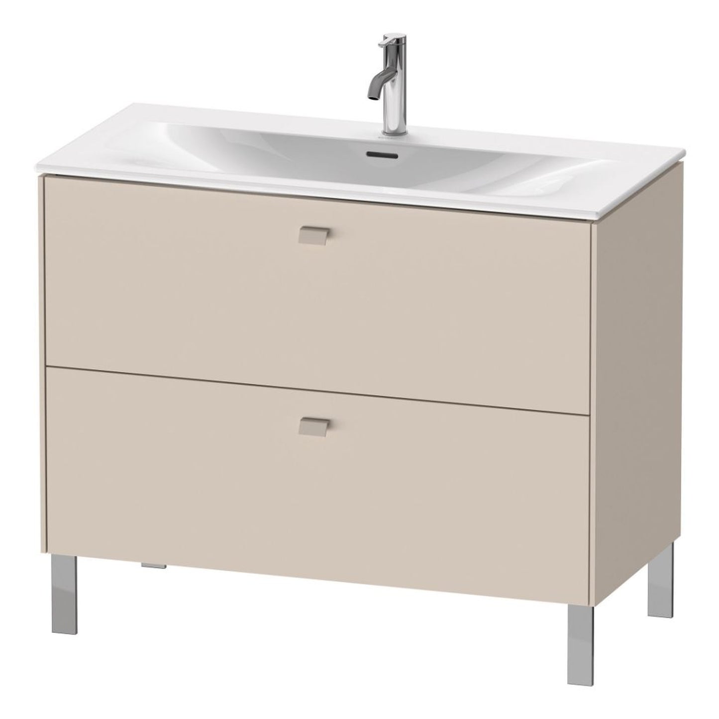 Duravit Brioso BR45130 40" x 27" x 19" Two Drawer Floor Standing Vanity Unit in Taupe