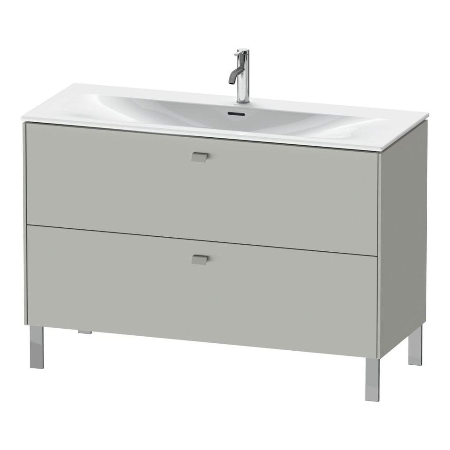 Duravit Brioso BR45140 48" x 27" x 19" Two Drawer Floor Standing Vanity Unit in Concrete Grey Matt