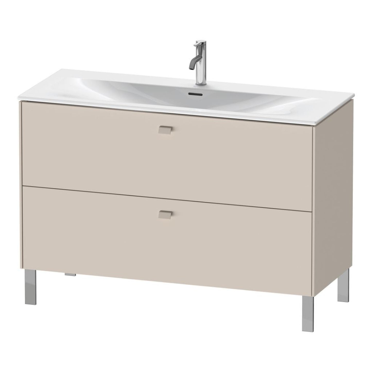 Duravit Brioso BR45140 48" x 27" x 19" Two Drawer Floor Standing Vanity Unit in Taupe