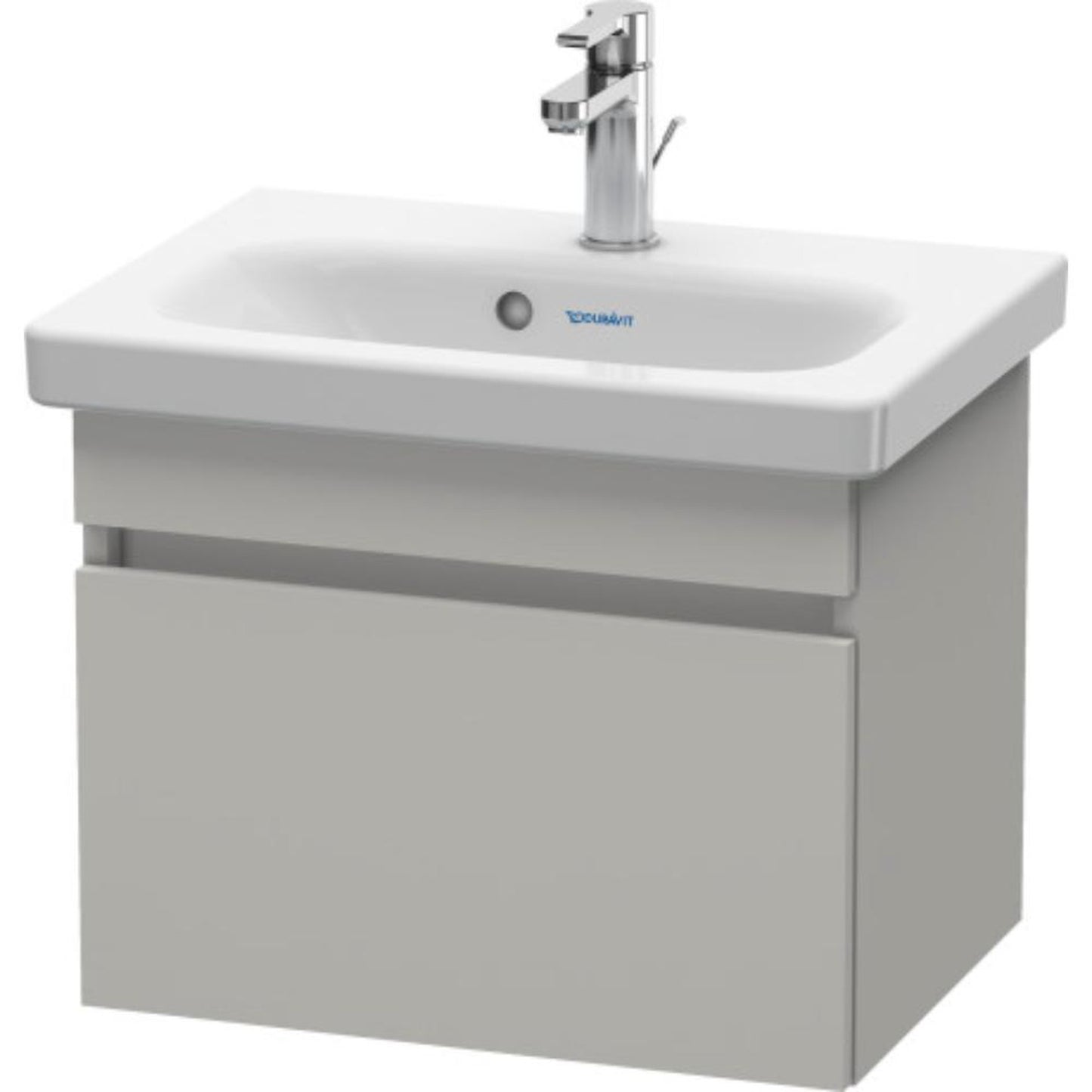Duravit DuraStyle 20" x 16" x 14" One Drawer Wall-Mount Vanity Unit in Concrete Grey Matt (DS630300707)