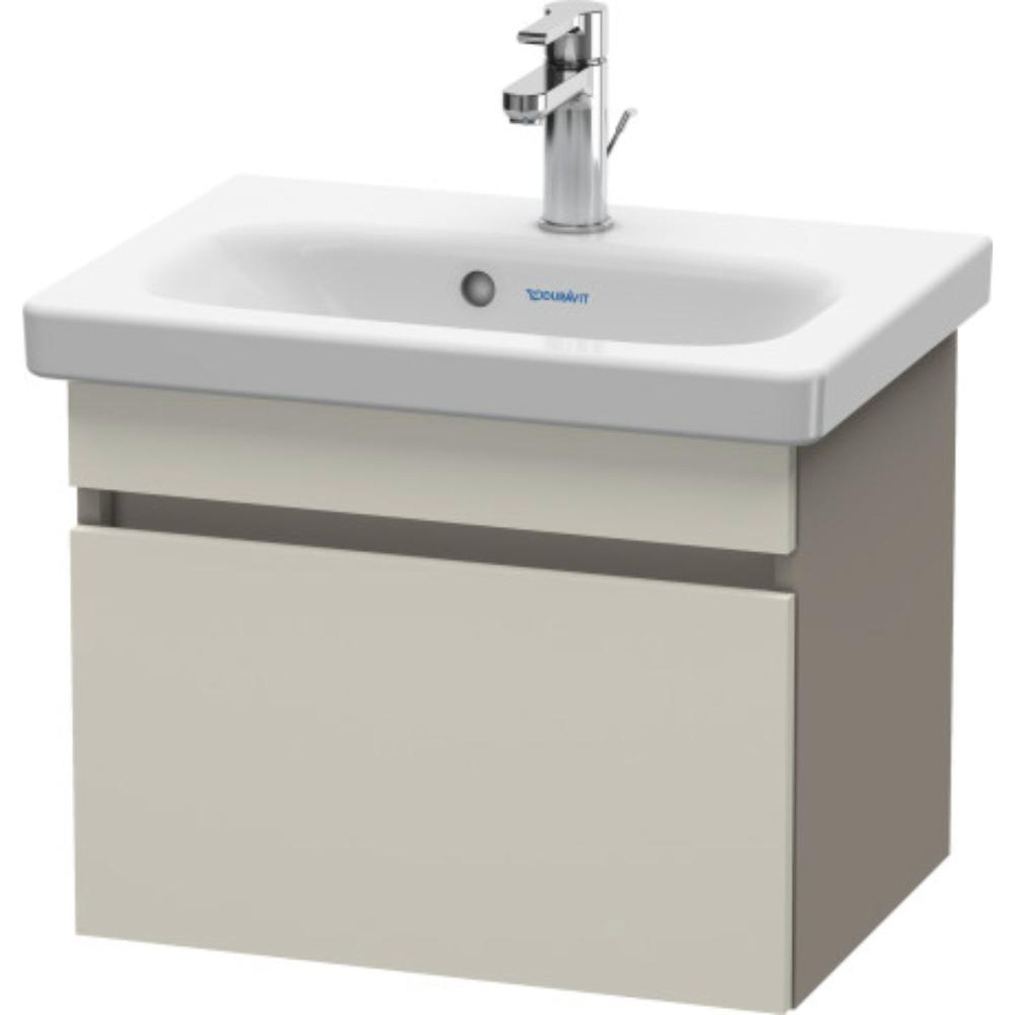 Duravit DuraStyle 20" x 16" x 14" One Drawer Wall-Mount Vanity Unit in Taupe and Basalt (DS630309143)