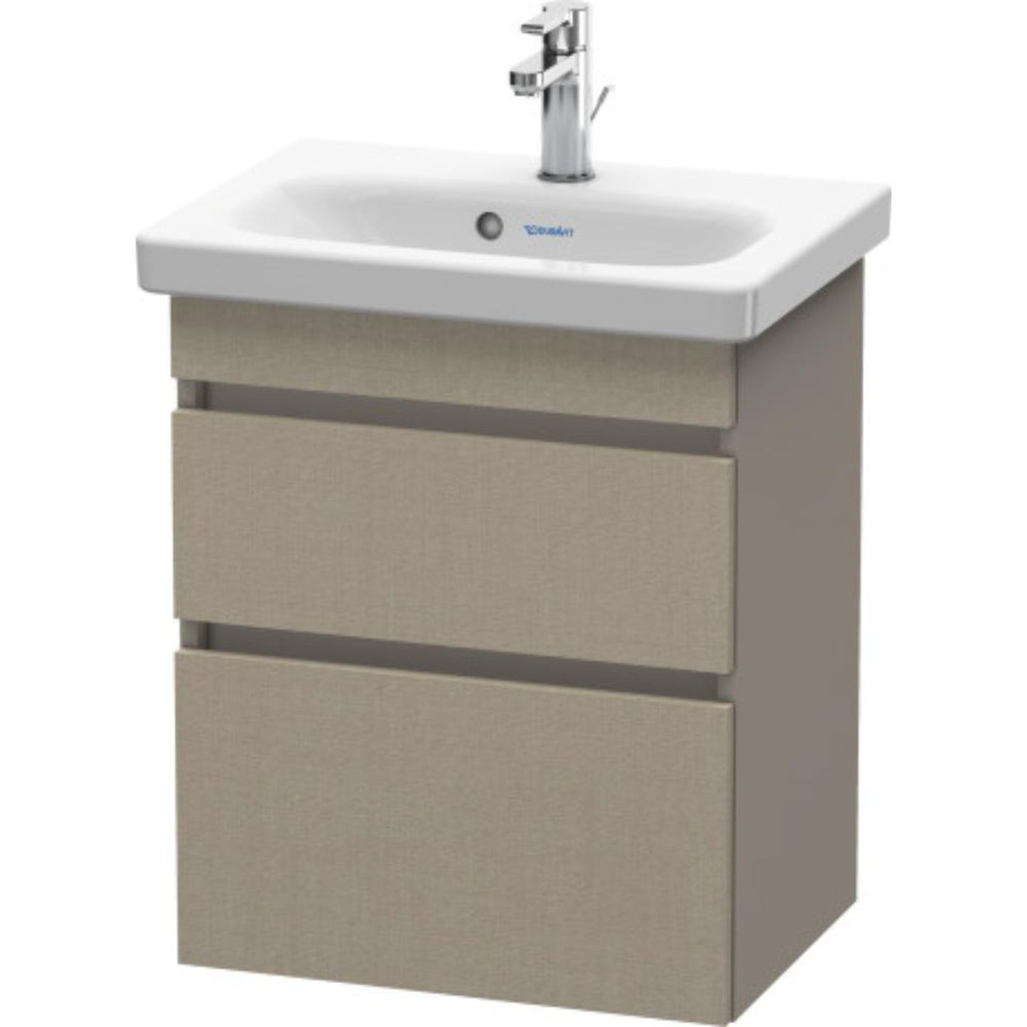 Duravit DuraStyle 20" x 24" x 14" Two Drawer Wall-Mount Vanity Unit in Linen and Basalt (DS640307543)