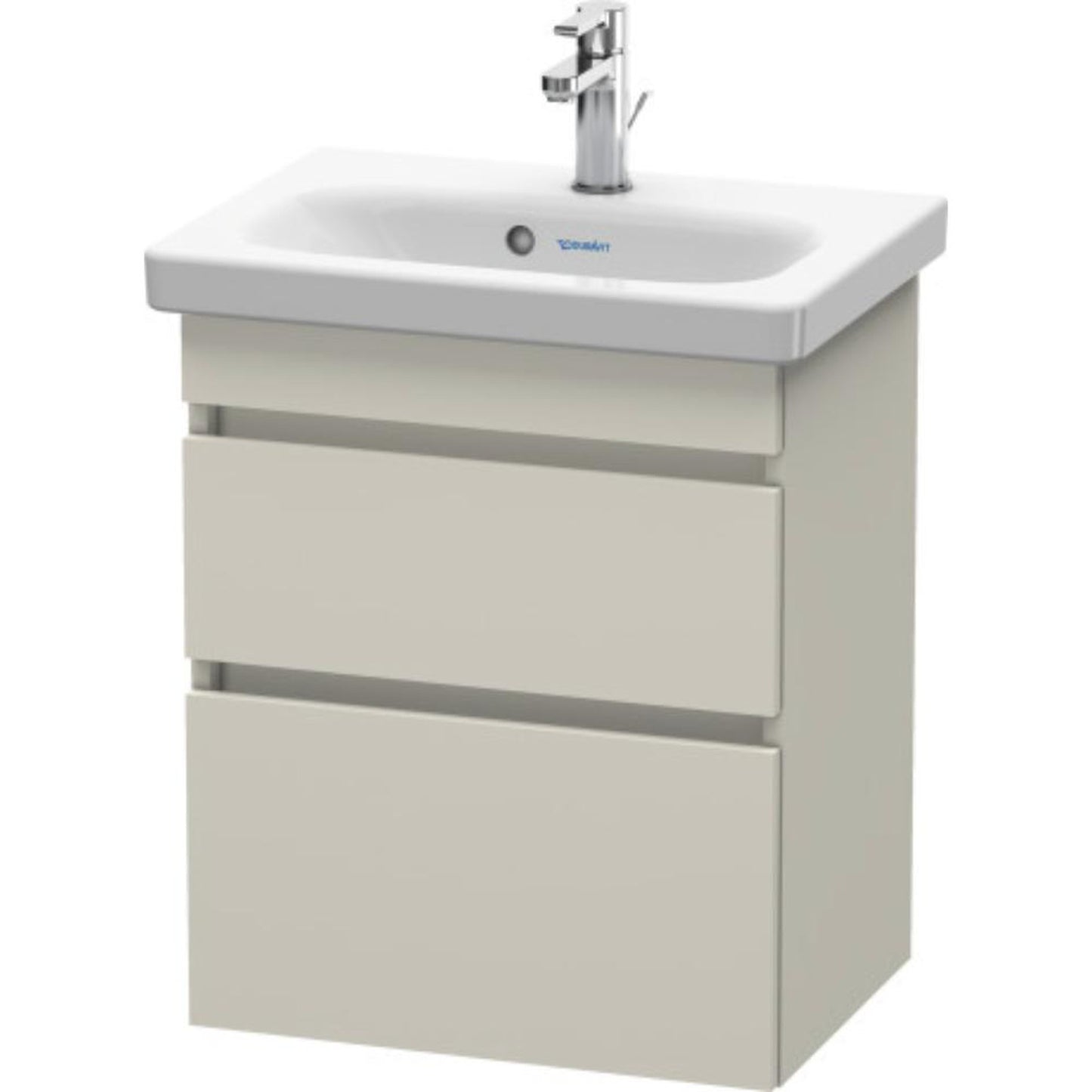 Duravit DuraStyle 20" x 24" x 14" Two Drawer Wall-Mount Vanity Unit in Taupe (DS640309191)