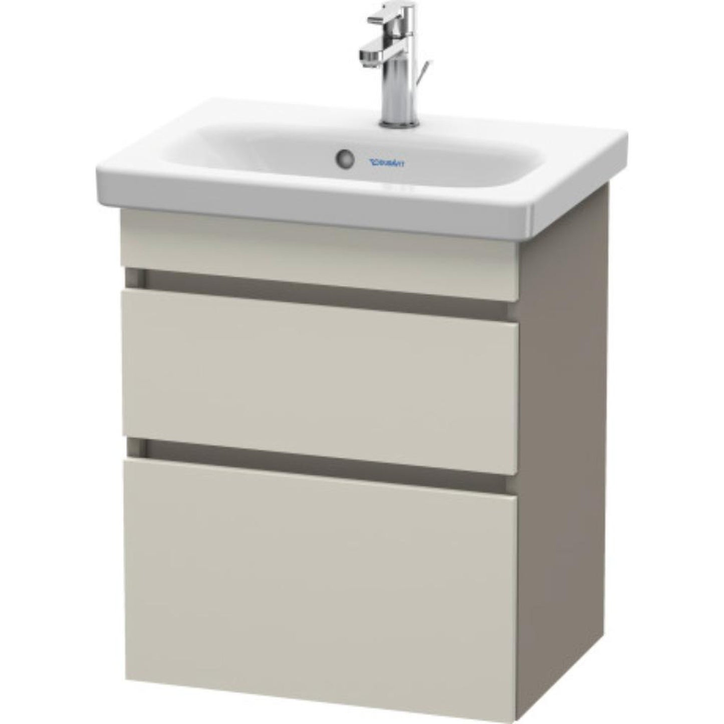 Duravit DuraStyle 20" x 24" x 14" Two Drawer Wall-Mount Vanity Unit in Taupe and Basalt (DS640309143)