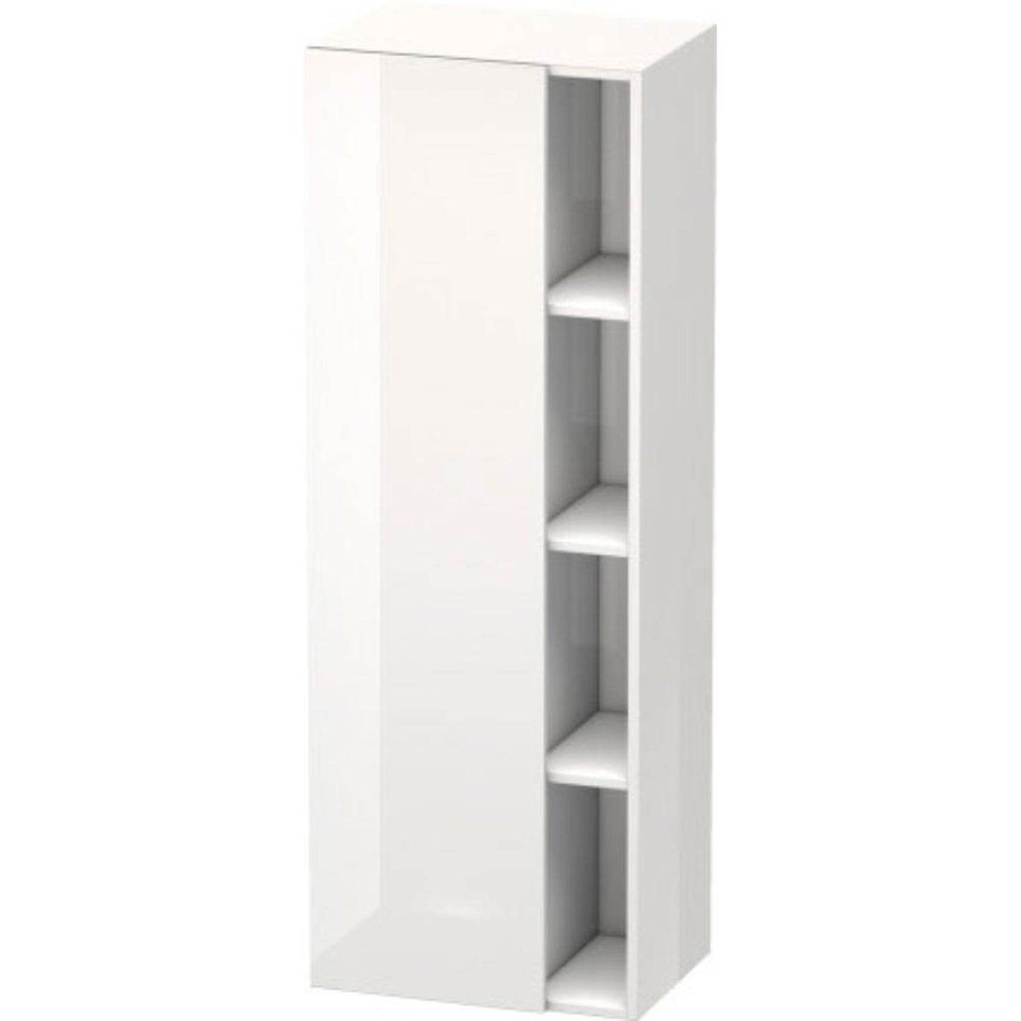 Duravit DuraStyle 20" x 55" x 14" Tall Cabinet With Left Hinge One Door in White High Gloss (DS1239L2222)