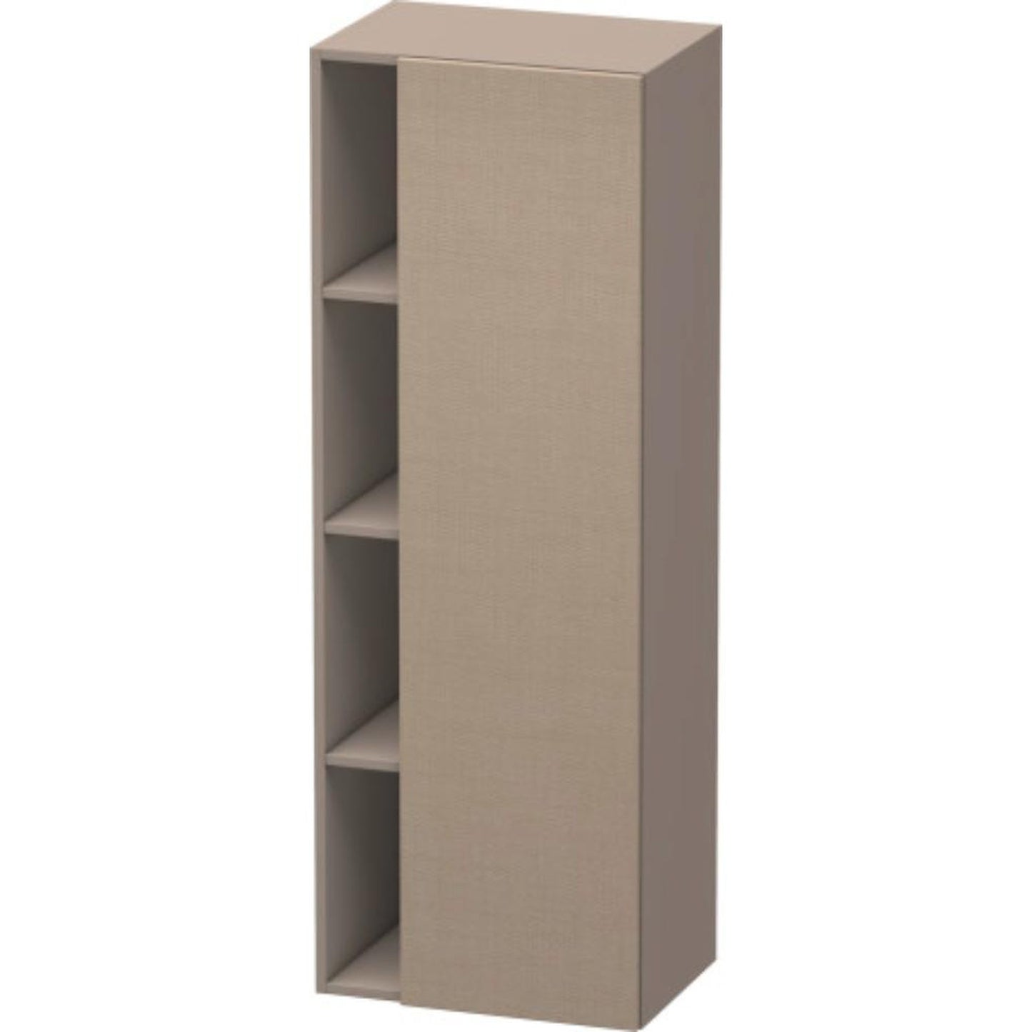 Duravit DuraStyle 20" x 55" x 14" Tall Cabinet With Right Hinge One Door in Linen and Basalt (DS1239R7543)