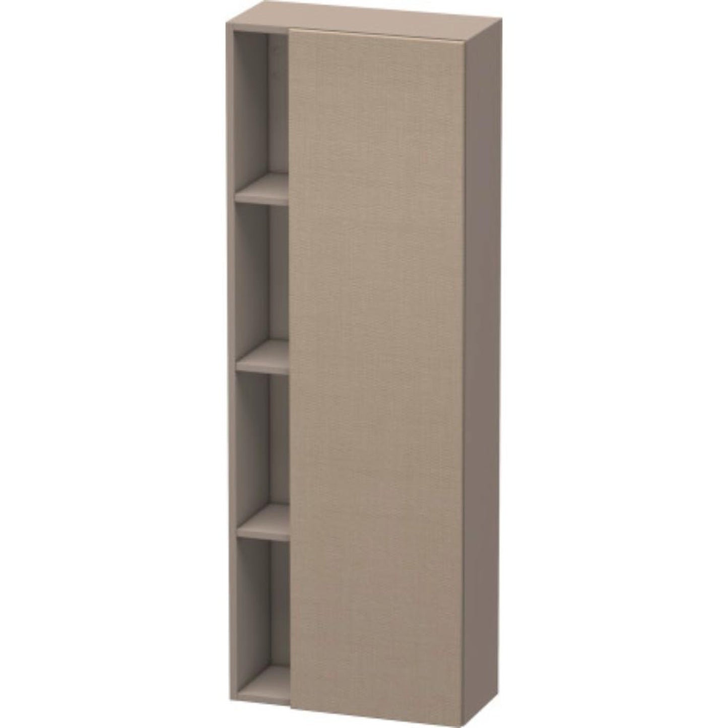 Duravit DuraStyle 20" x 55" x 9" Tall Cabinet With Right Hinge One Door in Linen and Basalt (DS1238R7543)