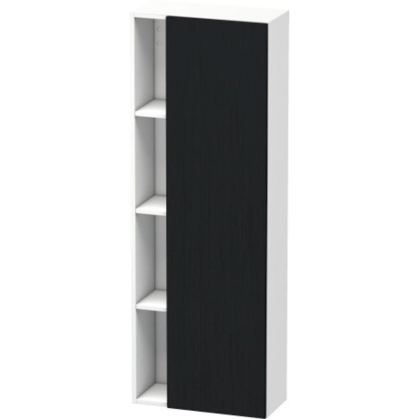 Duravit DuraStyle 20" x 55" x 9" Tall Cabinet With Right Hinge One Door in Oak Black and White (DS1238R1618)