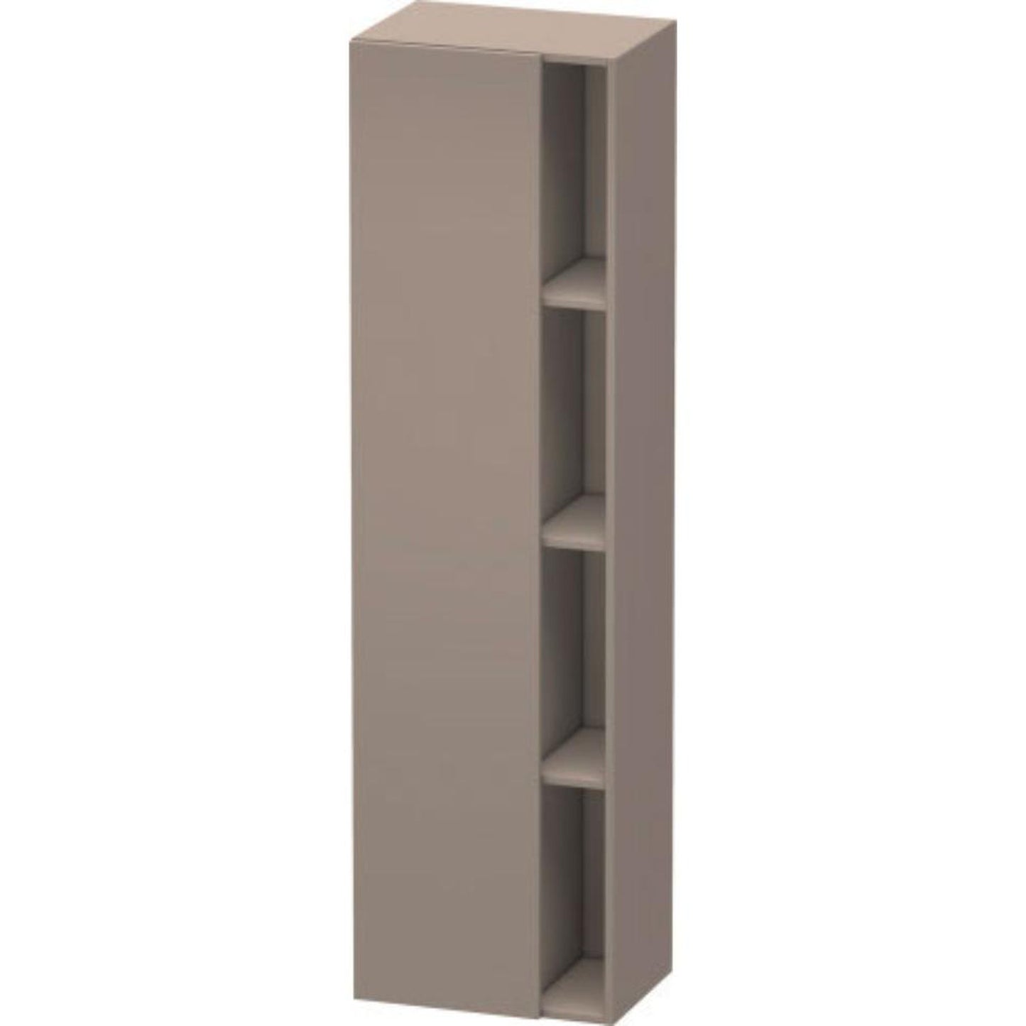 Duravit DuraStyle 20" x 71" x 14" Tall Cabinet With Left Hinge One Door in Basalt (DS1249L4343)