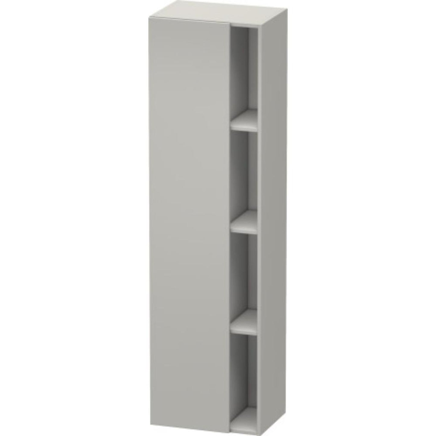 Duravit DuraStyle 20" x 71" x 14" Tall Cabinet With Left Hinge One Door in Concrete Grey Matt (DS1249L0707)