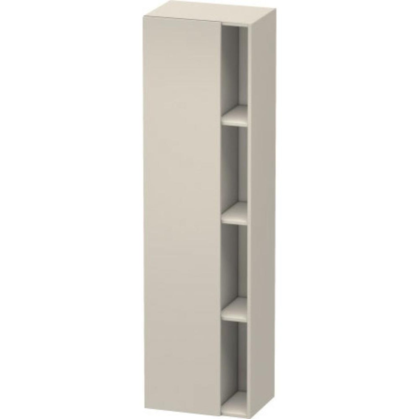 Duravit DuraStyle 20" x 71" x 14" Tall Cabinet With Left Hinge One Door in Taupe (DS1249L9191)
