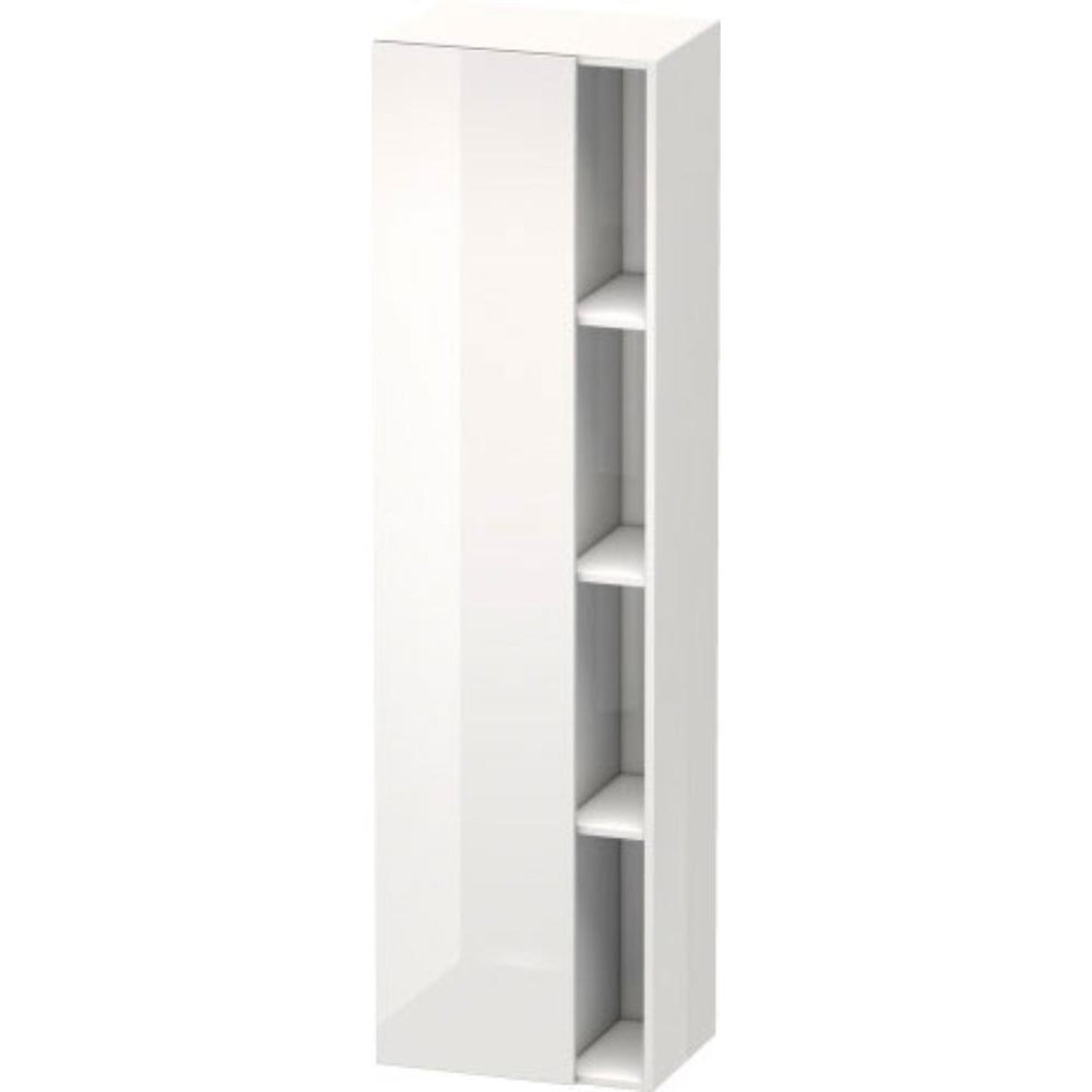 Duravit DuraStyle 20" x 71" x 14" Tall Cabinet With Left Hinge One Door in White High Gloss (DS1249L2222)