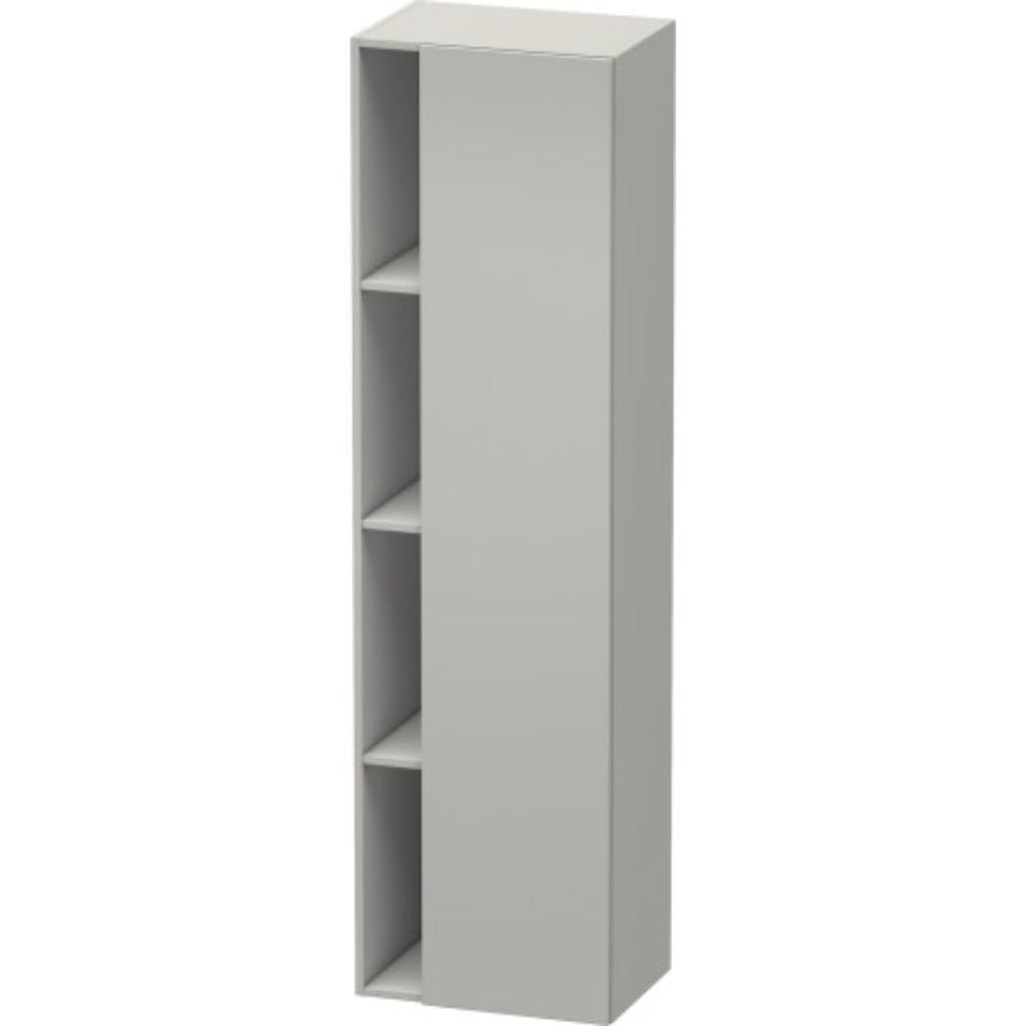 Duravit DuraStyle 20" x 71" x 14" Tall Cabinet With Right Hinge One Door in Concrete Grey Matt (DS1249R0707)