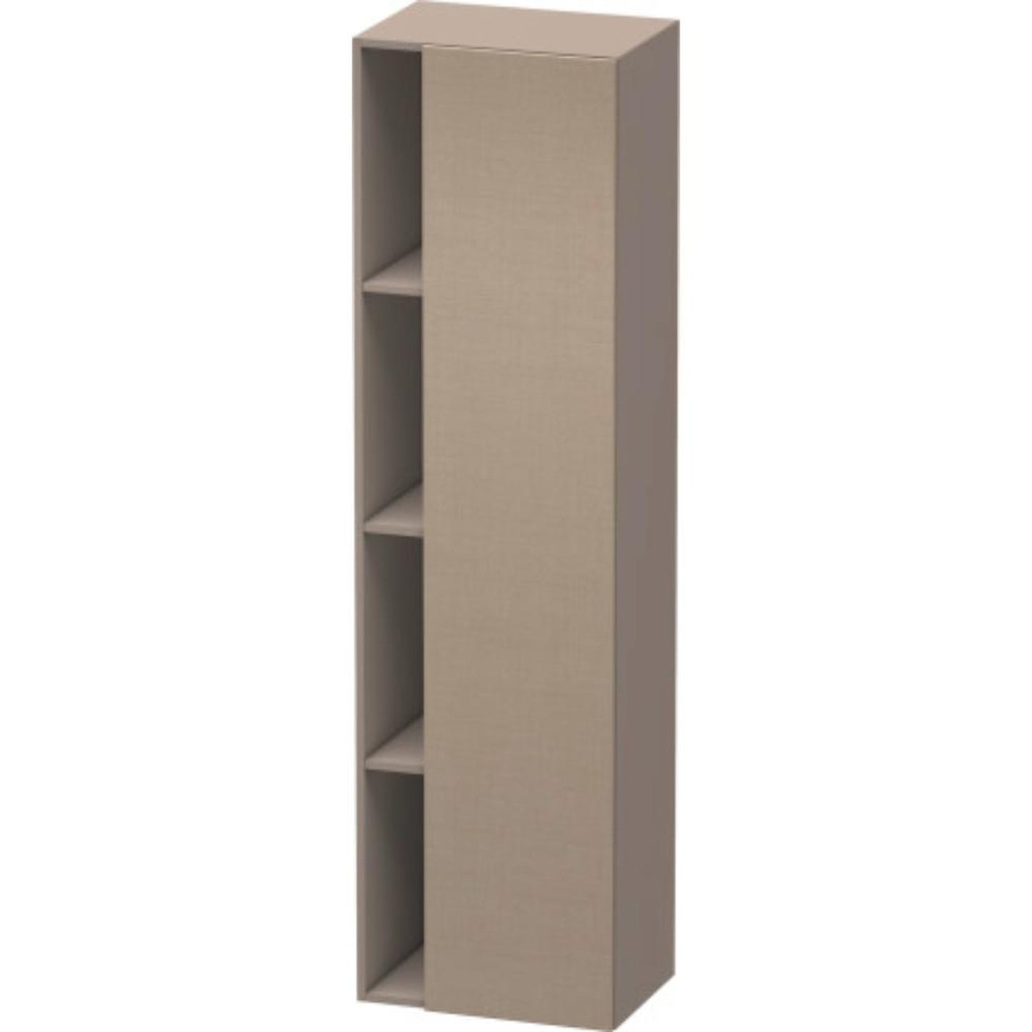 Duravit DuraStyle 20" x 71" x 14" Tall Cabinet With Right Hinge One Door in Linen and Basalt (DS1249R7543)