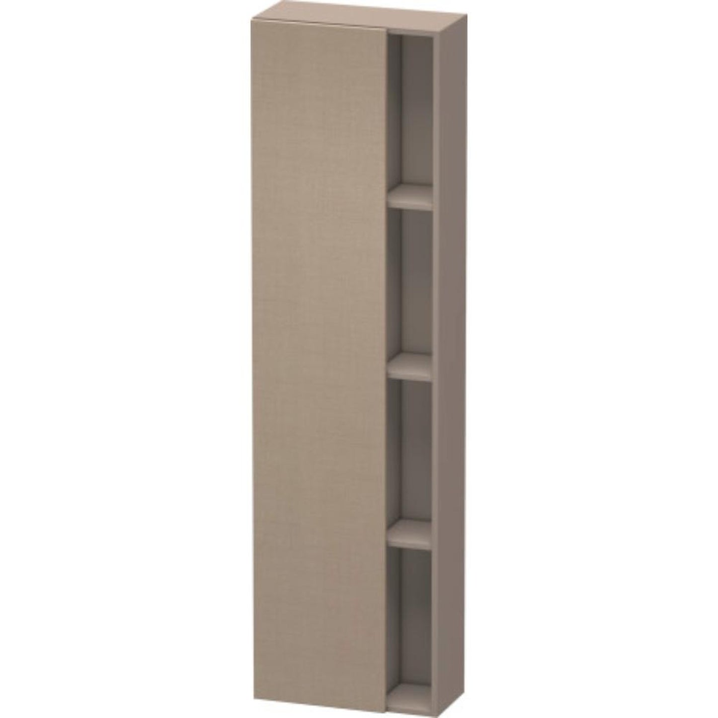 Duravit DuraStyle 20" x 71" x 9" Tall Cabinet With Left Hinge One Door in Linen and Basalt (DS1248L7543)