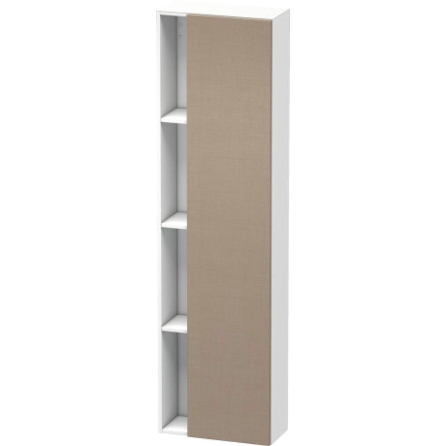 Duravit DuraStyle 20" x 71" x 9" Tall Cabinet With Right Hinge One Door in Linen and White (DS1248R7518)