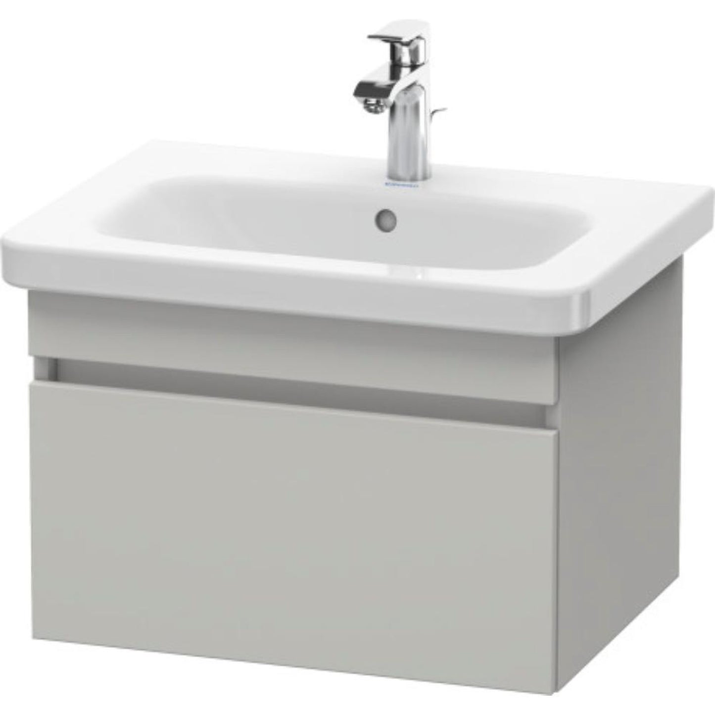 Duravit DuraStyle 23" x 16" x 18" One Drawer Wall-Mount Vanity Unit in Concrete Grey Matt (DS638000707)