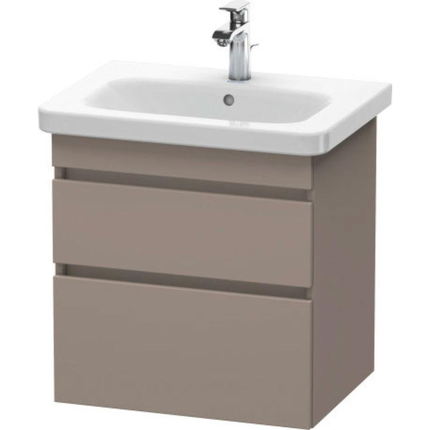 Duravit DuraStyle 23" x 24" x 18" Two Drawer Wall-Mount Vanity Unit in Basalt (DS648004343)