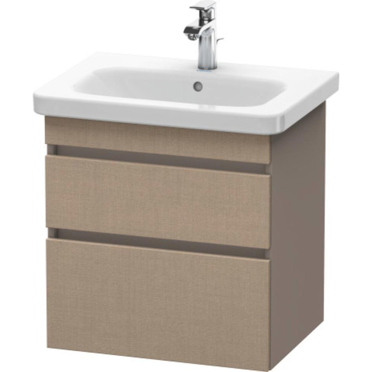 Duravit DuraStyle 23" x 24" x 18" Two Drawer Wall-Mount Vanity Unit in Linen and Basalt (DS648007543)