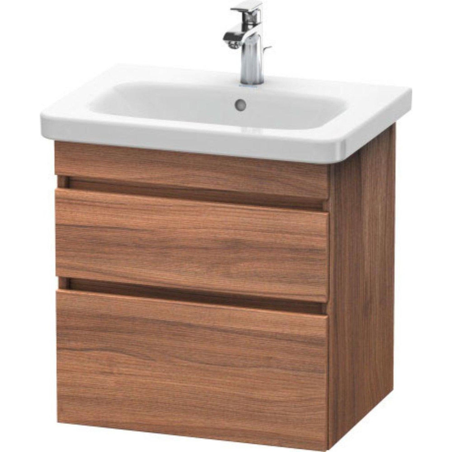 Duravit DuraStyle 23" x 24" x 18" Two Drawer Wall-Mount Vanity Unit in Natural Walnut (DS648007979)