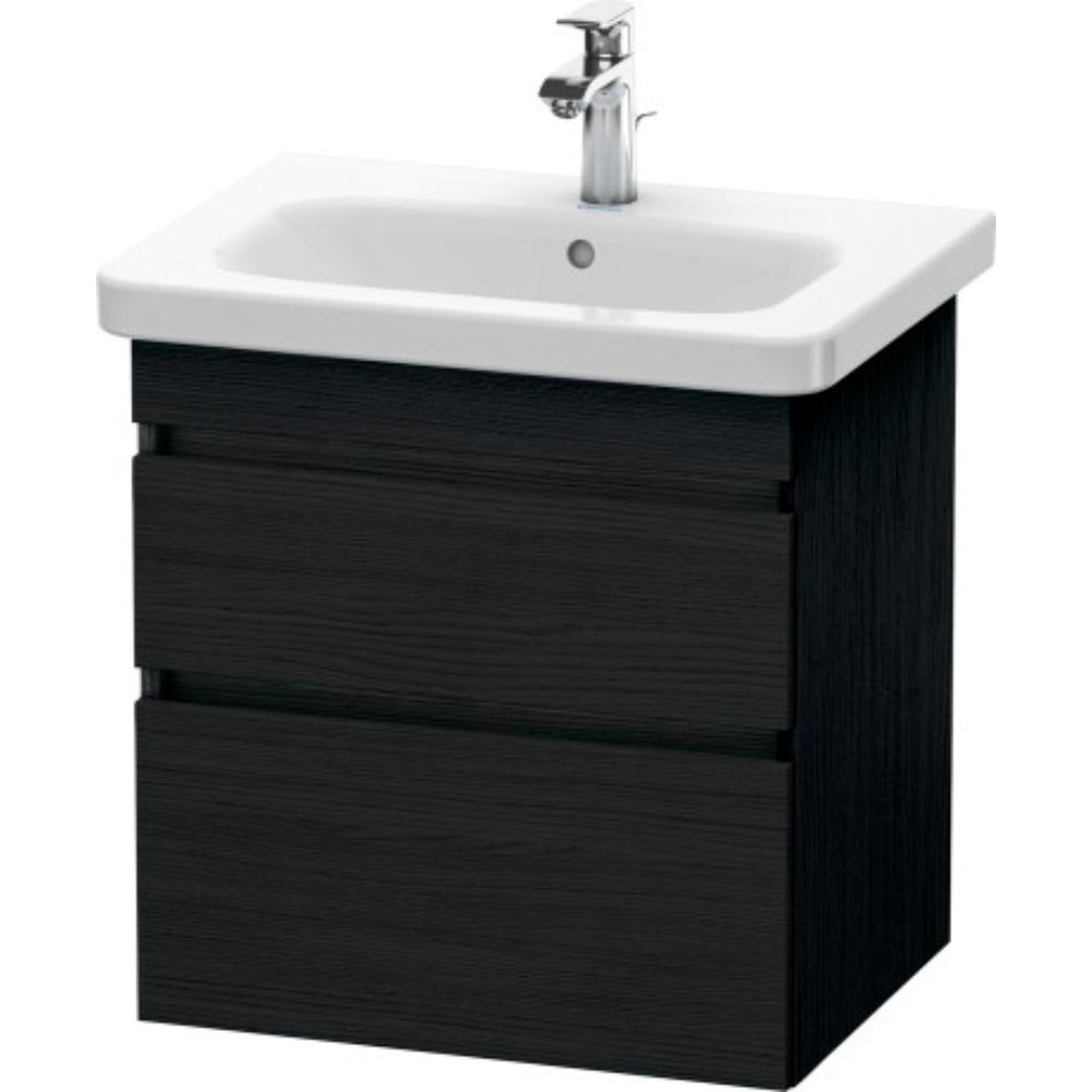 Duravit DuraStyle 23" x 24" x 18" Two Drawer Wall-Mount Vanity Unit in Oak Black (DS648001616)