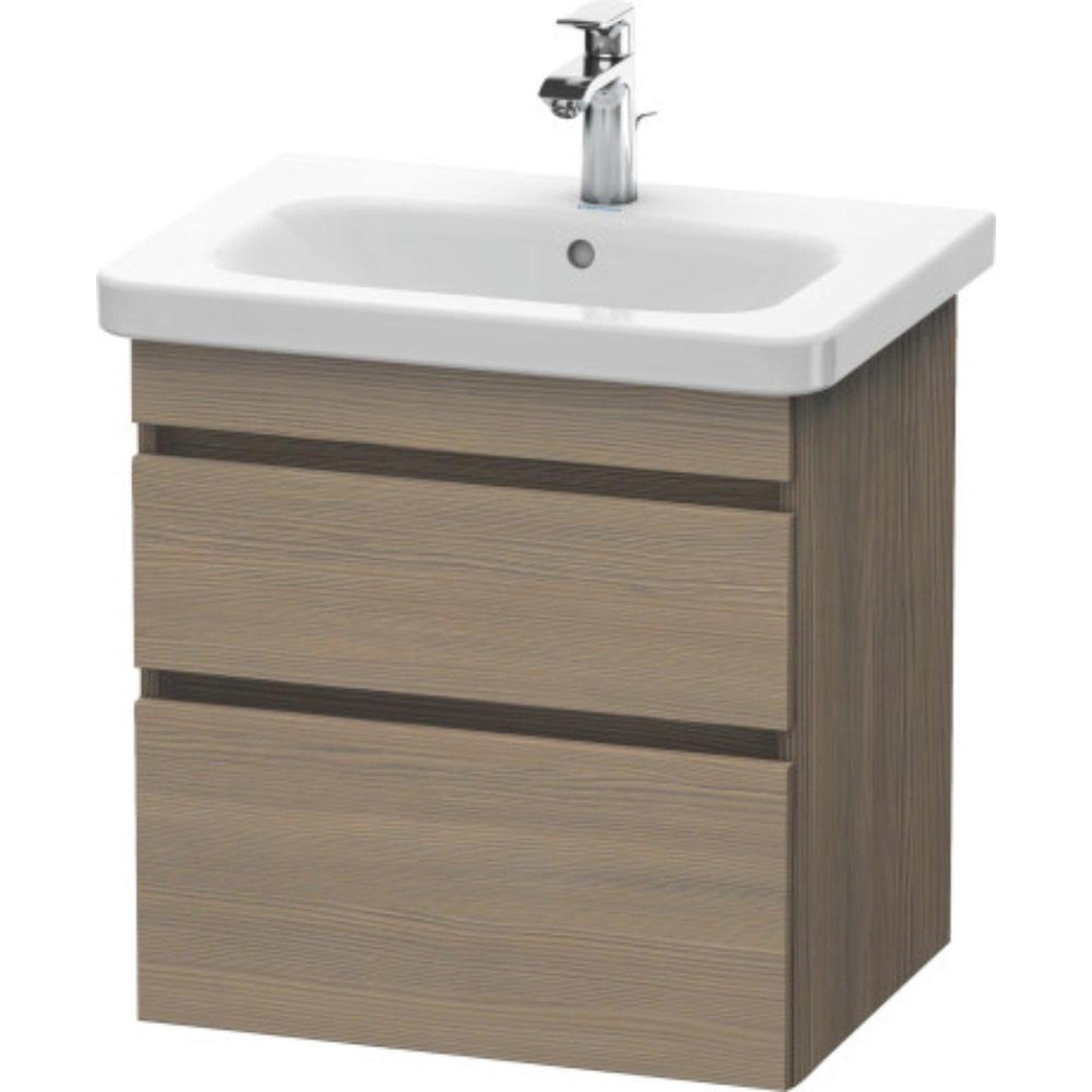 Duravit DuraStyle 23" x 24" x 18" Two Drawer Wall-Mount Vanity Unit in Oak Terra (DS648003535)