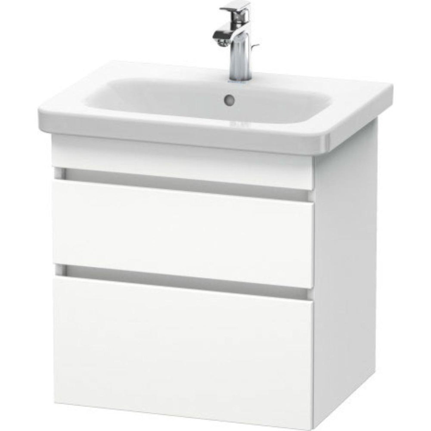 Duravit DuraStyle 23" x 24" x 18" Two Drawer Wall-Mount Vanity Unit in White Matt (DS648001818)