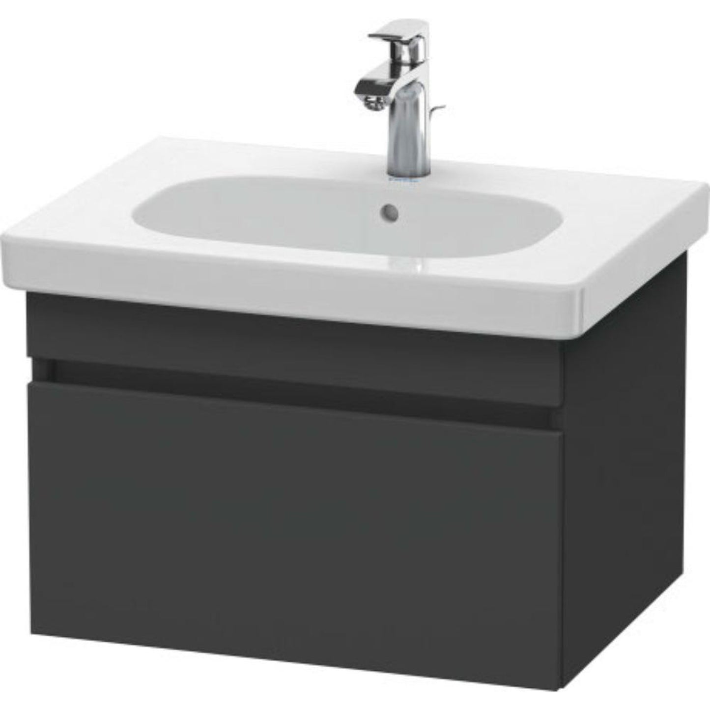 Duravit DuraStyle 24" x 16" x 18" One Drawer Wall-Mount Vanity Unit in Graphite (DS638304949)