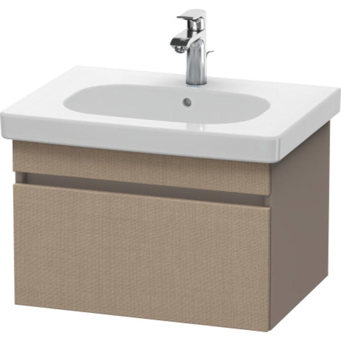 Duravit DuraStyle 24" x 16" x 18" One Drawer Wall-Mount Vanity Unit in Linen and Basalt (DS638307543)