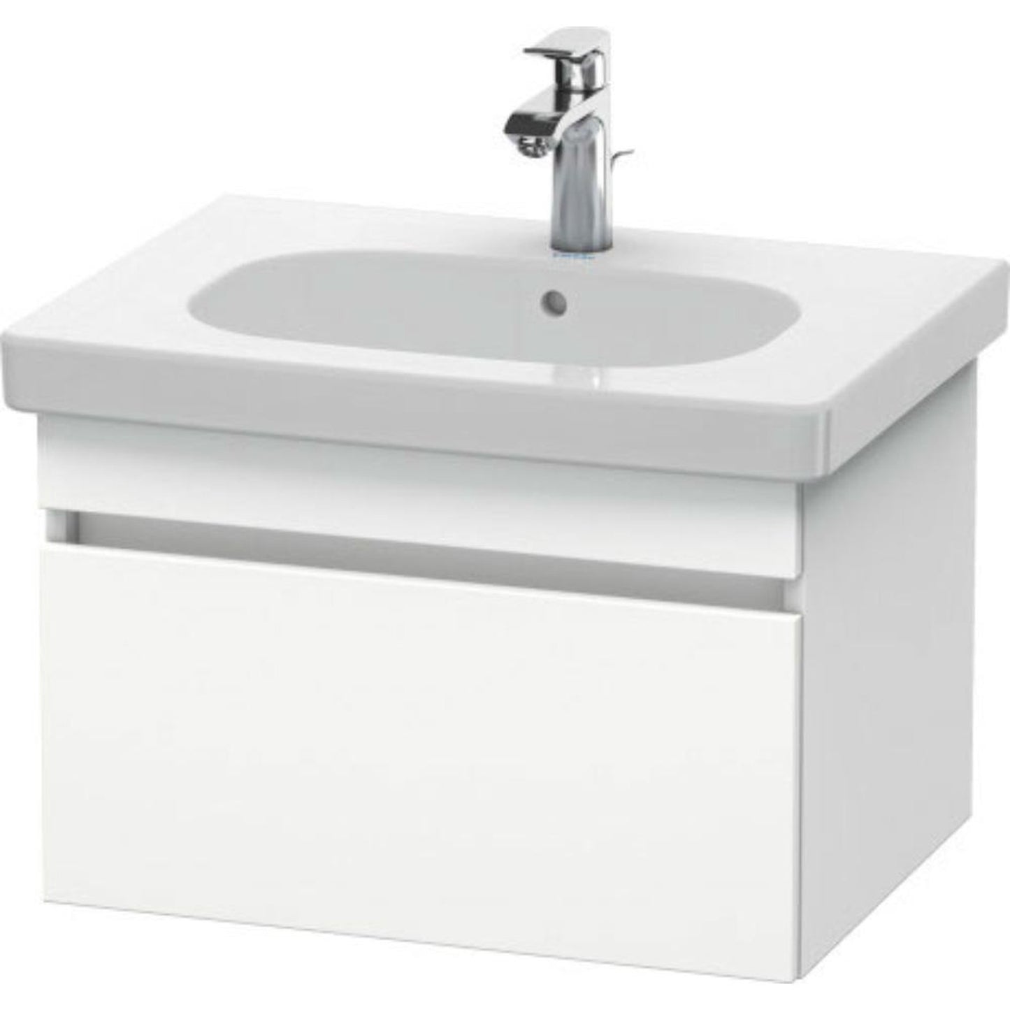 Duravit DuraStyle 24" x 16" x 18" One Drawer Wall-Mount Vanity Unit in White Matt (DS638301818)