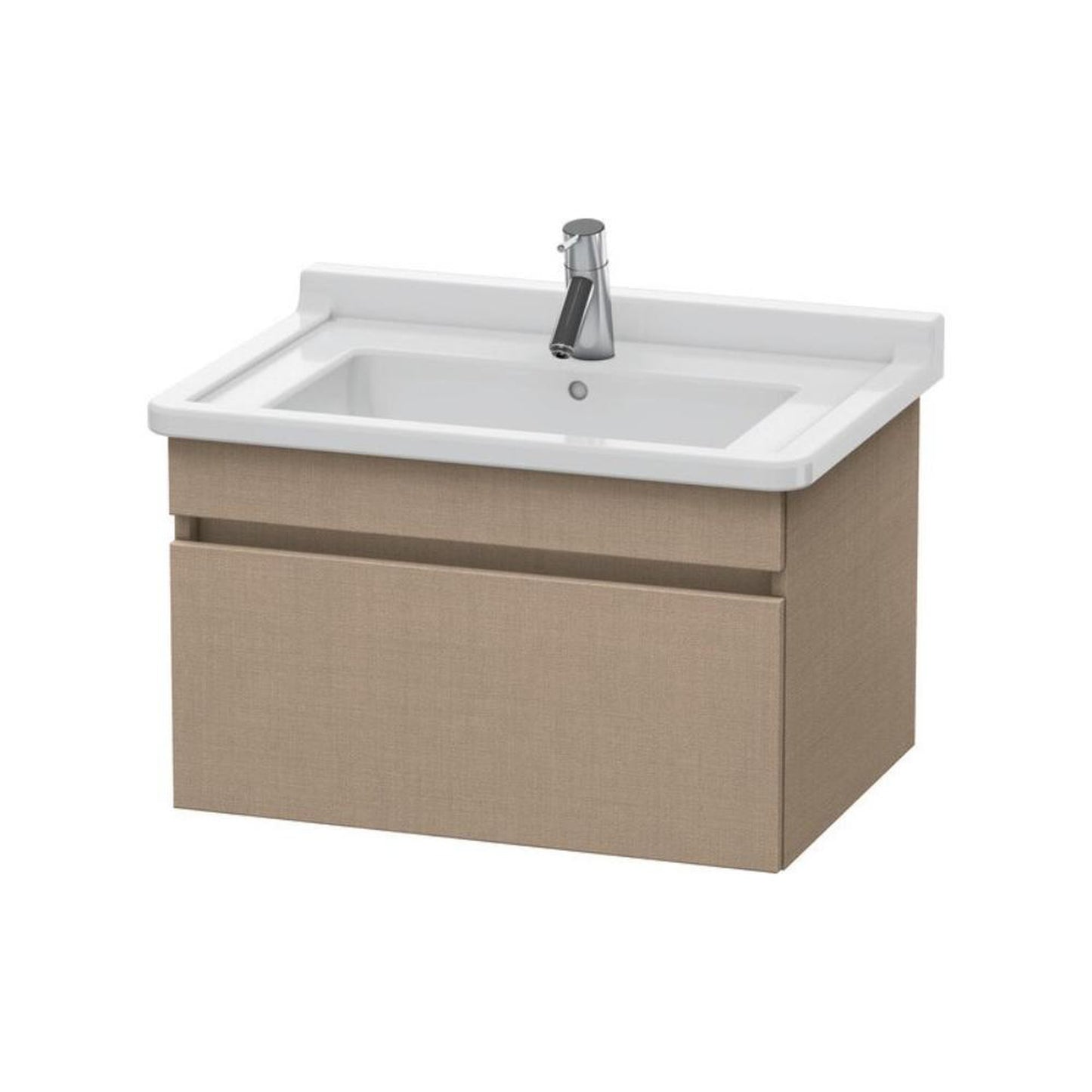 Duravit DuraStyle 26" x 16" x 18" One Drawer Wall-Mount Vanity Unit in Linen (DS638707575)