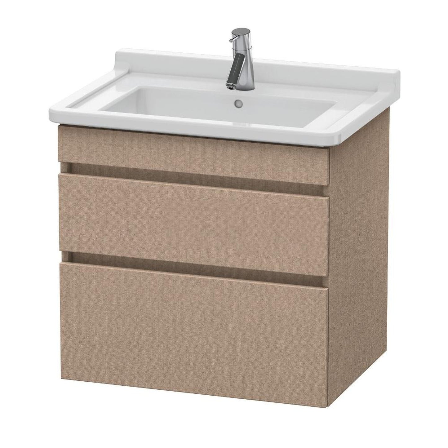 Duravit DuraStyle 26" x 24" x 18" Two Drawer Wall-Mount Vanity Unit in Linen (DS648707575)
