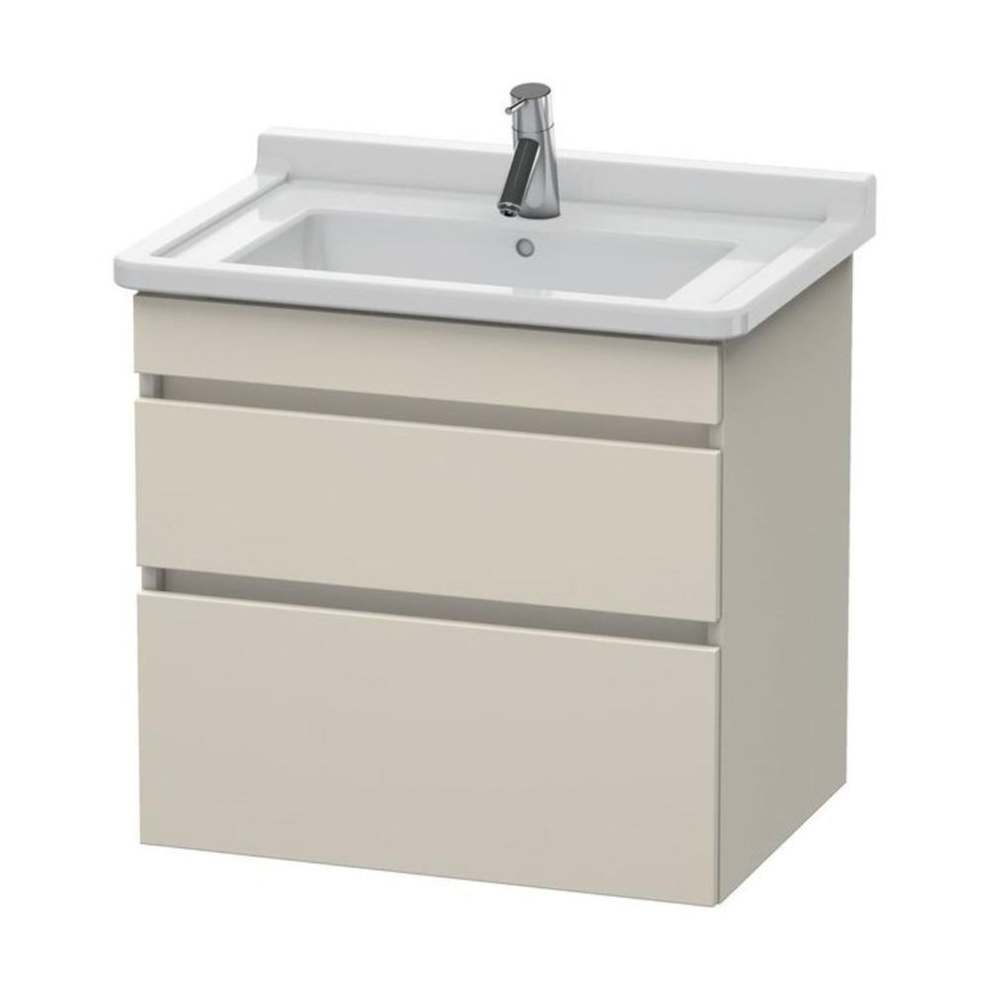 Duravit DuraStyle 26" x 24" x 18" Two Drawer Wall-Mount Vanity Unit in Taupe (DS648709191)