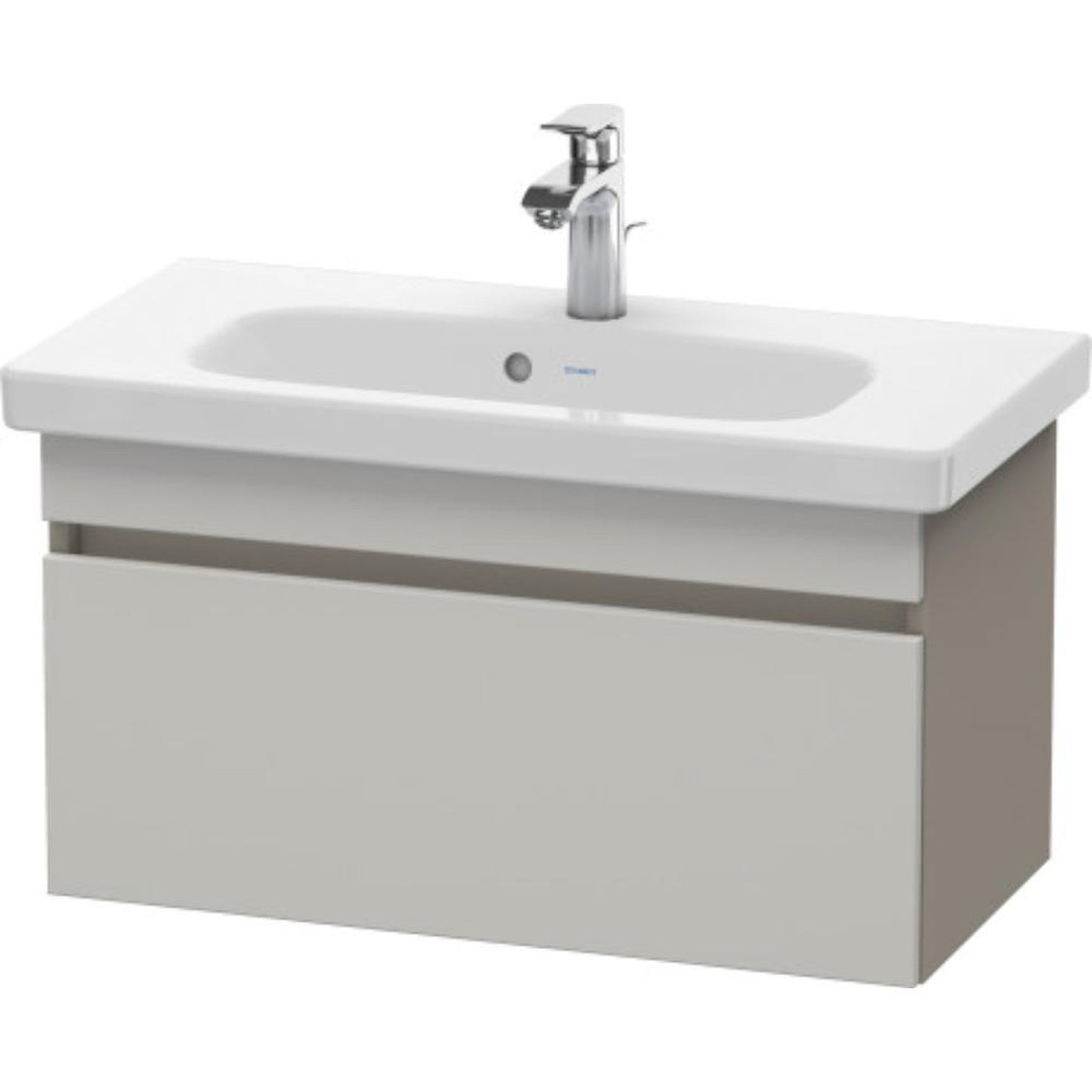 Duravit DuraStyle 29" x 16" x 14" One Drawer Wall-Mount Vanity Unit in Concrete Grey Matt and Basalt (DS639900743)