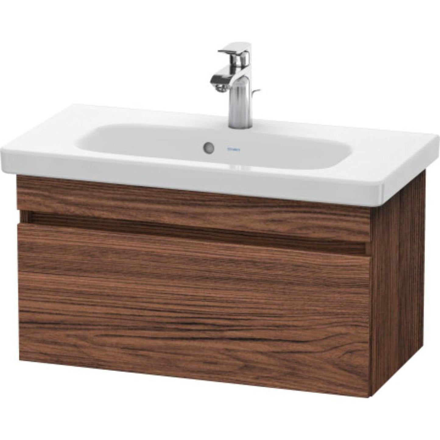 Duravit DuraStyle 29" x 16" x 14" One Drawer Wall-Mount Vanity Unit in Walnut Dark (DS639902121)