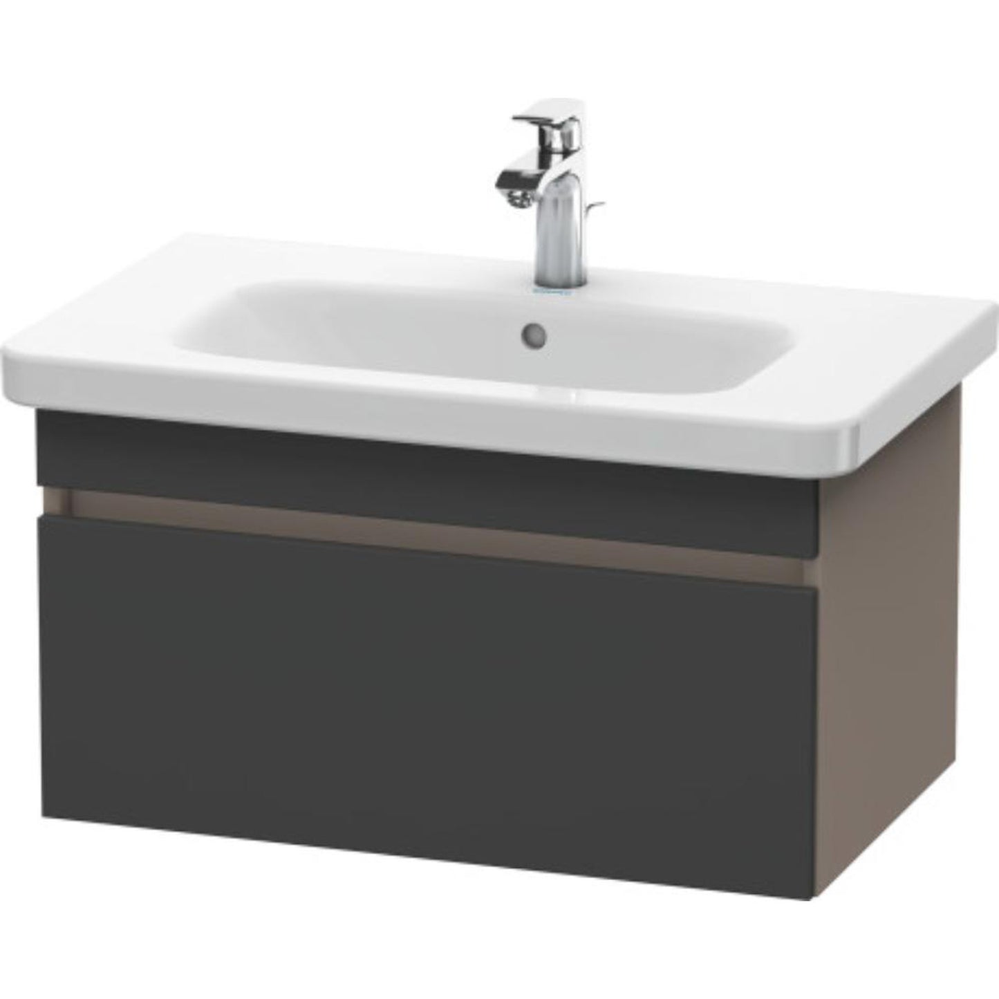 Duravit DuraStyle 29" x 16" x 18" One Drawer Wall-Mount Vanity Unit in Graphite and Basalt (DS638104943)