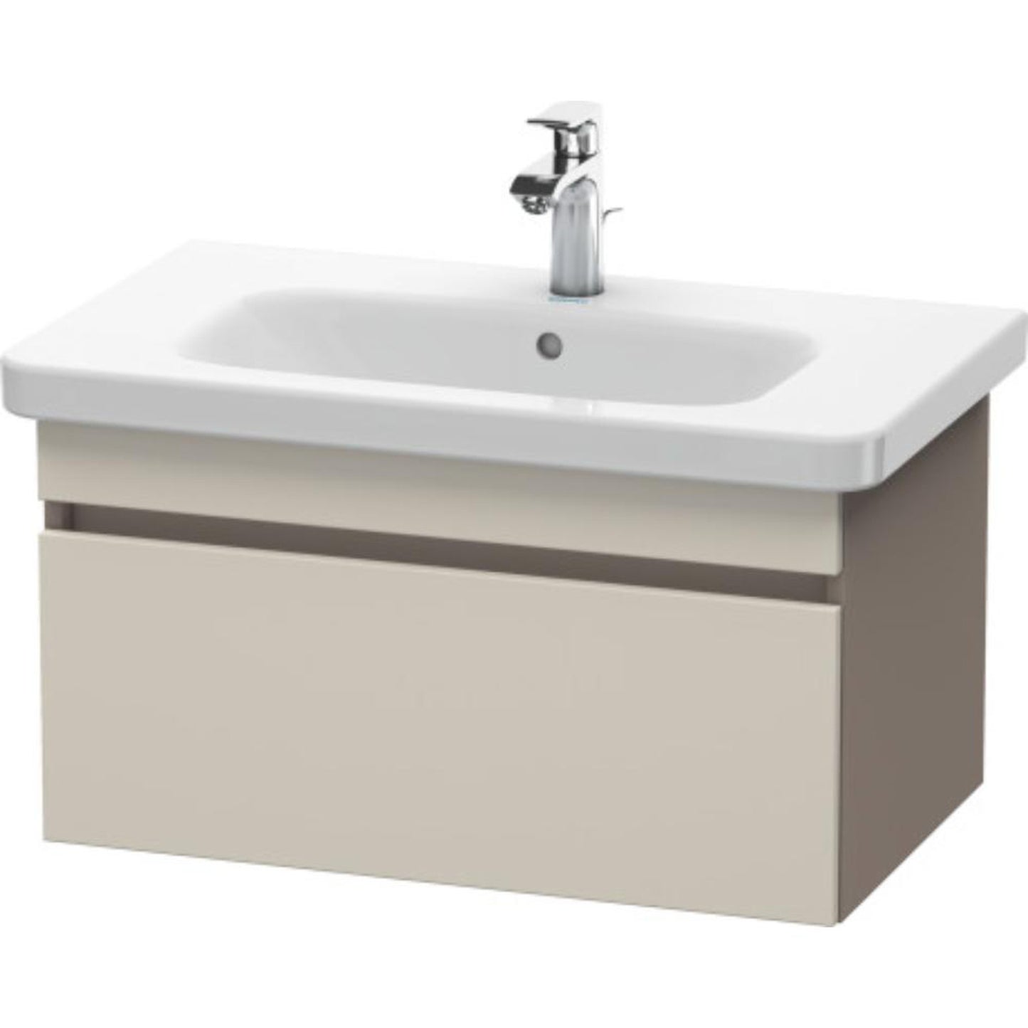 Duravit DuraStyle 29" x 16" x 18" One Drawer Wall-Mount Vanity Unit in Taupe and Basalt (DS638109143)