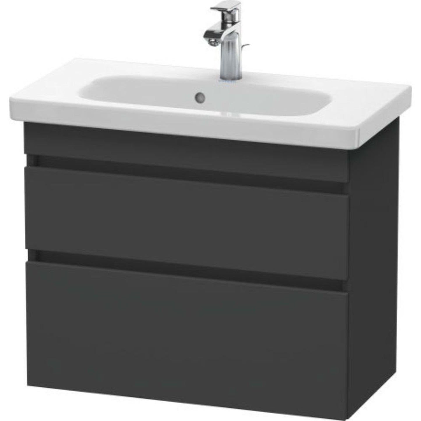 Duravit DuraStyle 29" x 24" x 14" Two Drawer Wall-Mount Vanity Unit in Graphite (DS649904949)