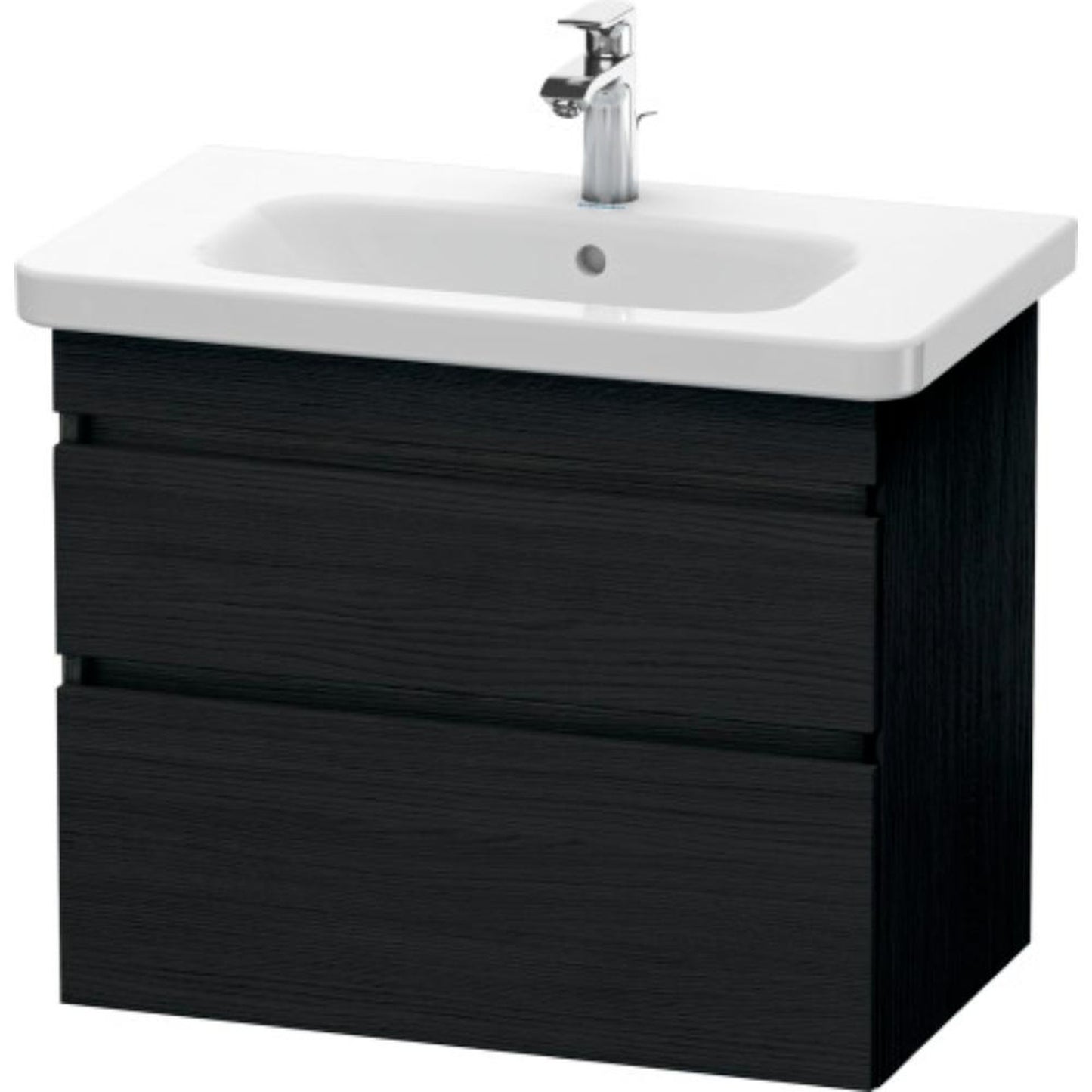 Duravit DuraStyle 29" x 24" x 18" Two Drawer Wall-Mount Vanity Unit in Oak Black (DS648101616)
