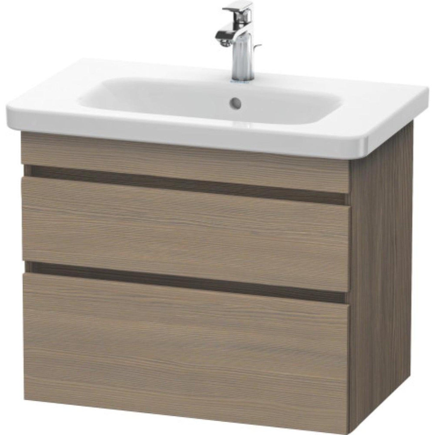 Duravit DuraStyle 29" x 24" x 18" Two Drawer Wall-Mount Vanity Unit in Oak Terra (DS648103535)