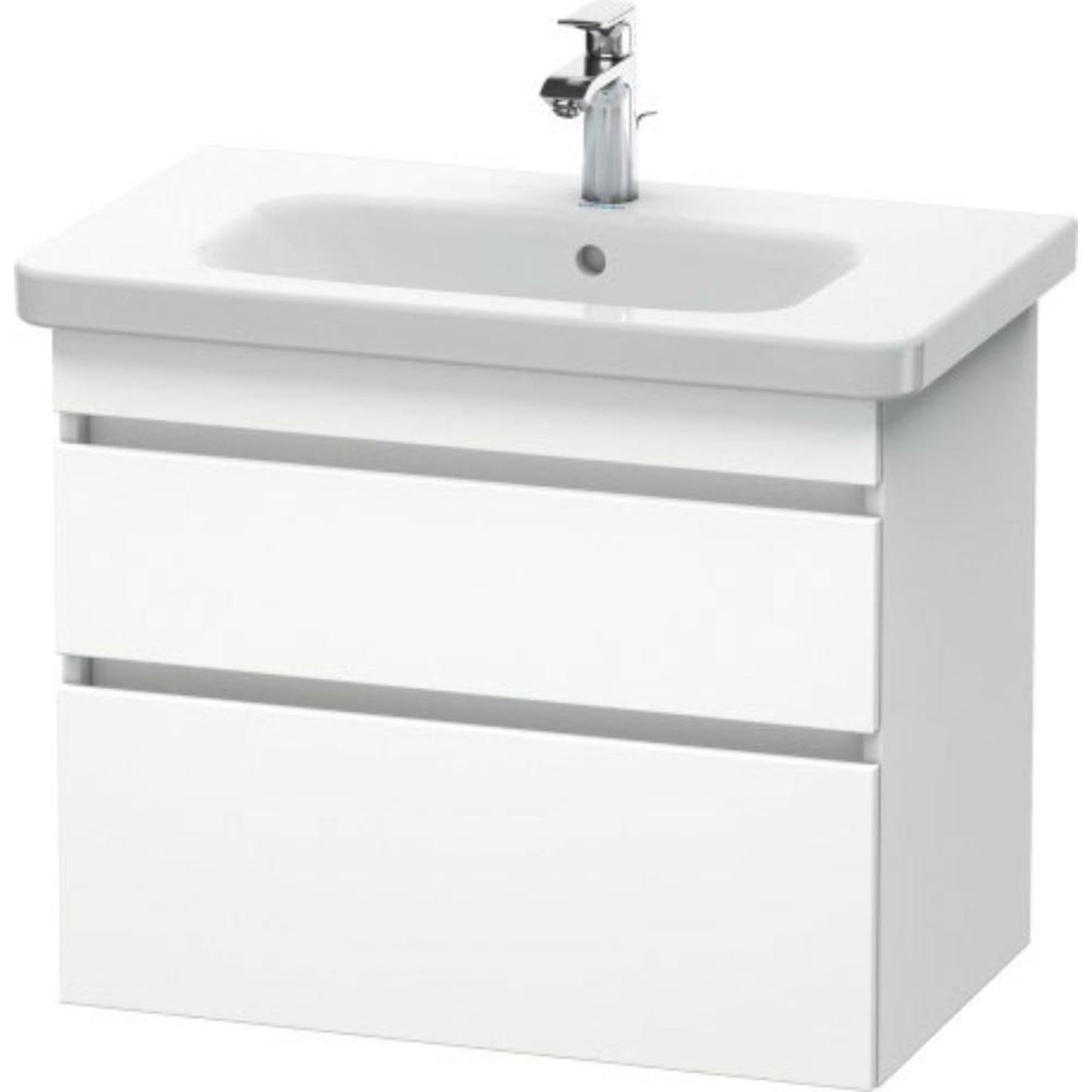 Duravit DuraStyle 29" x 24" x 18" Two Drawer Wall-Mount Vanity Unit in White Matt (DS648101818)